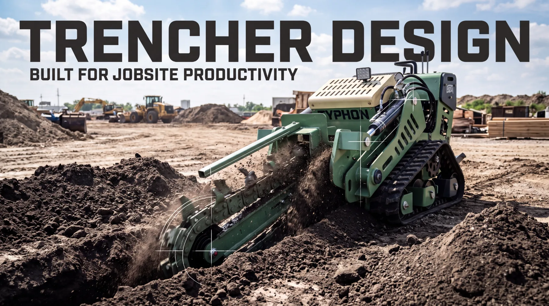 Skid steer trencher