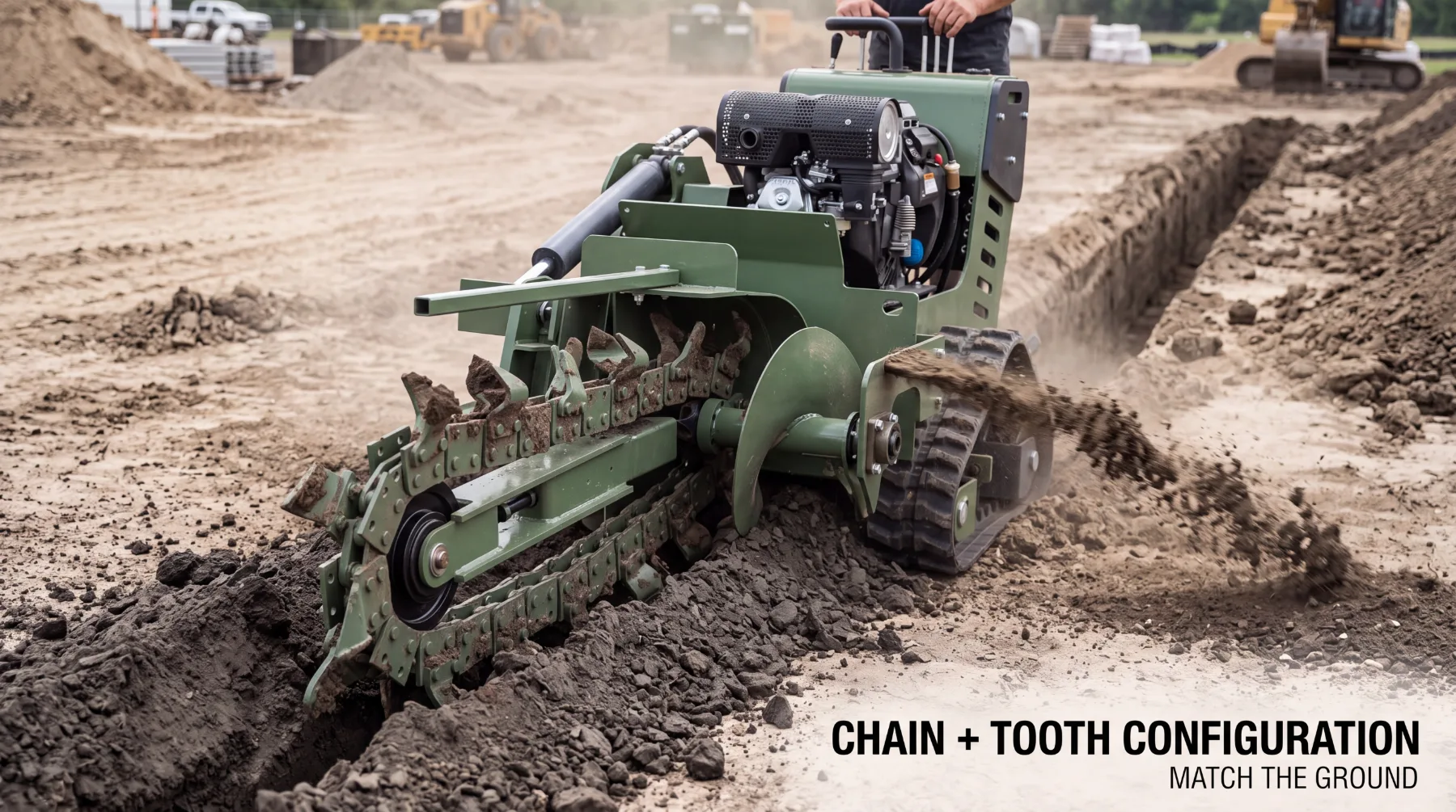 Skid steer trencher