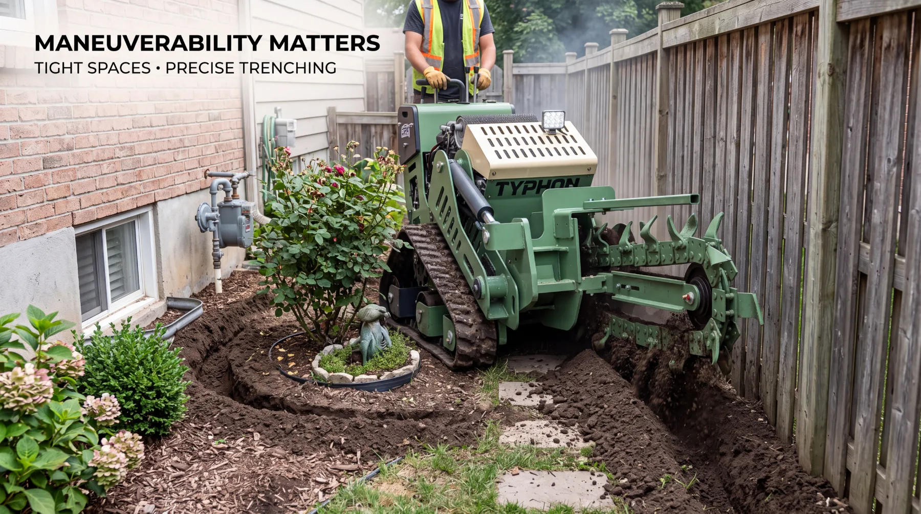 Skid steer trencher