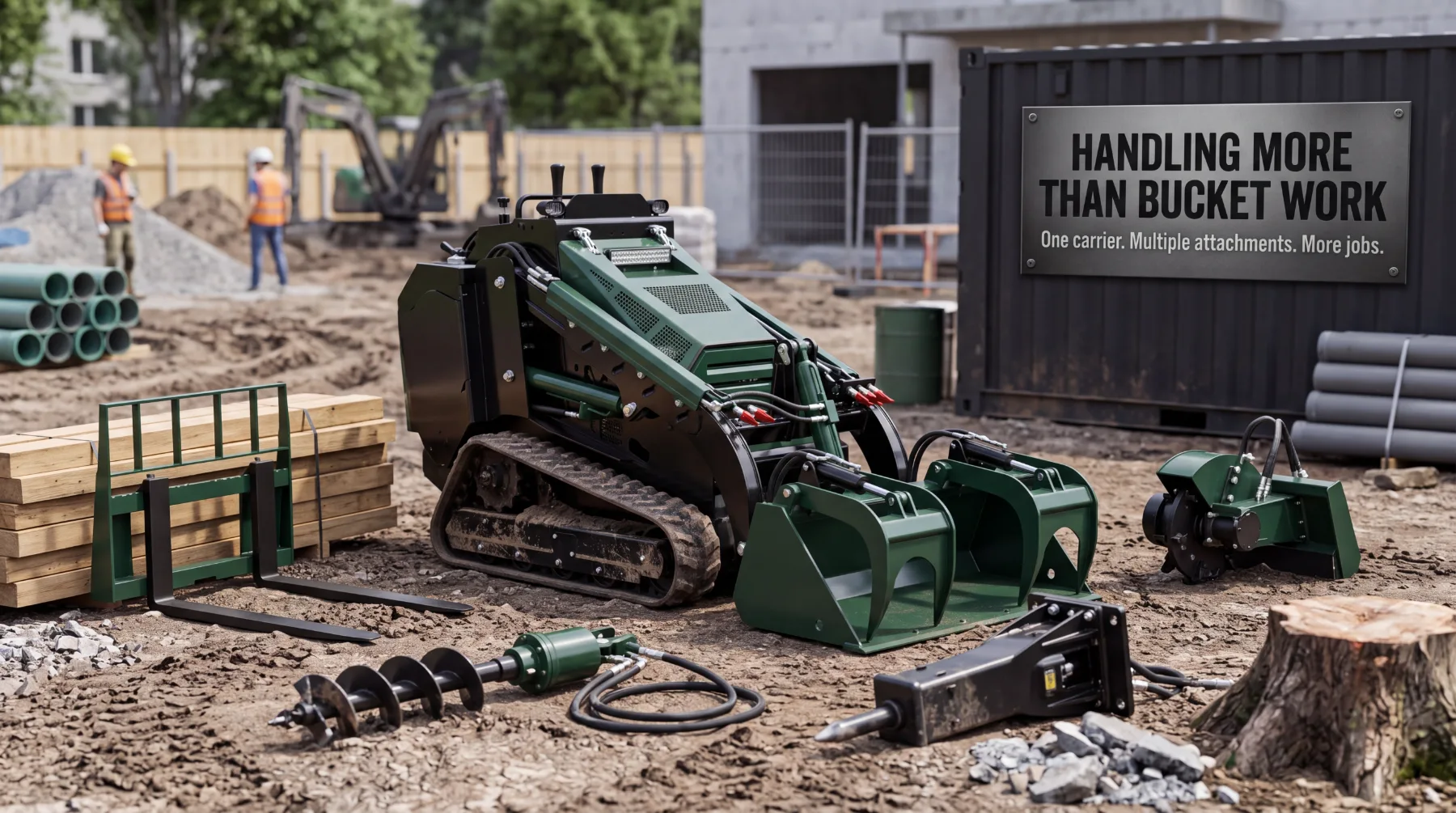 Skid steer attachment versatility