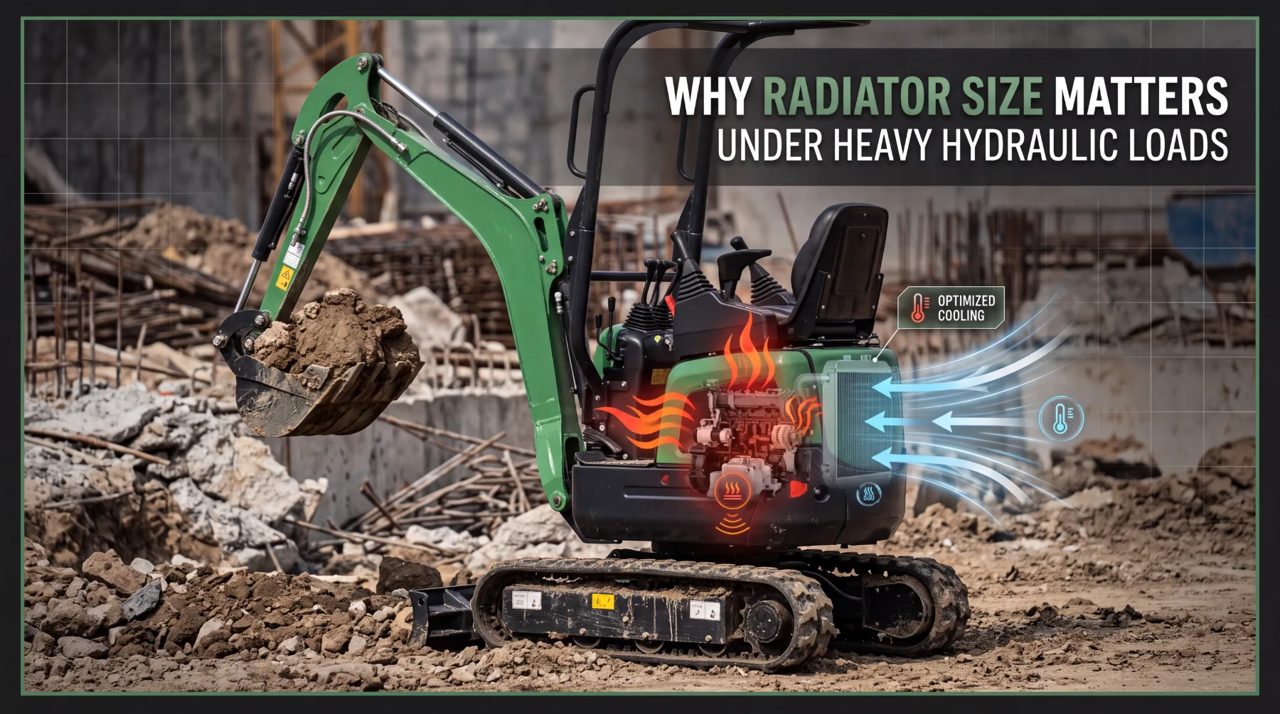 Why Excavator Radiator Size Matters Under Heavy Hydraulic Loads