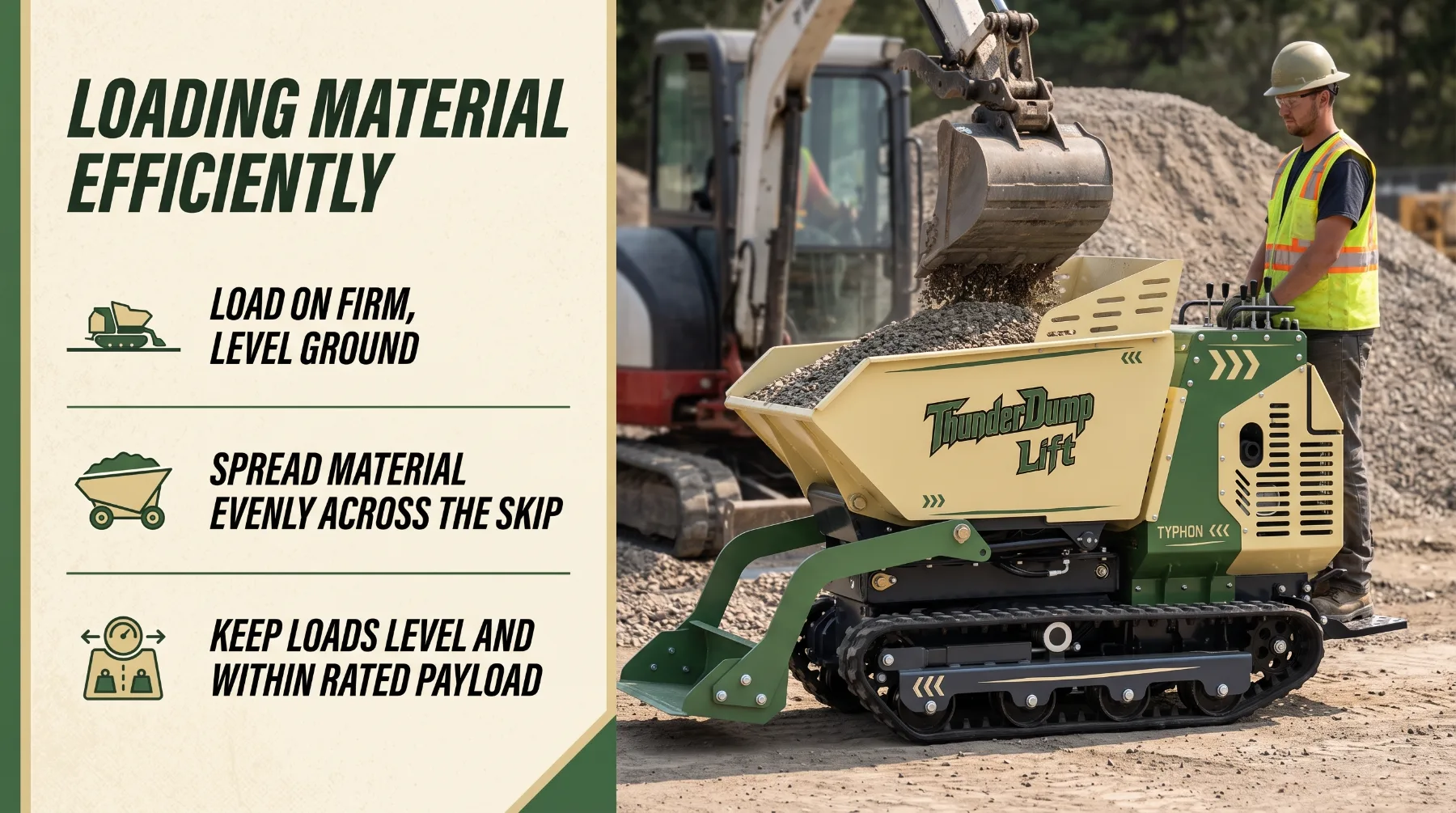 Loading material efficiently