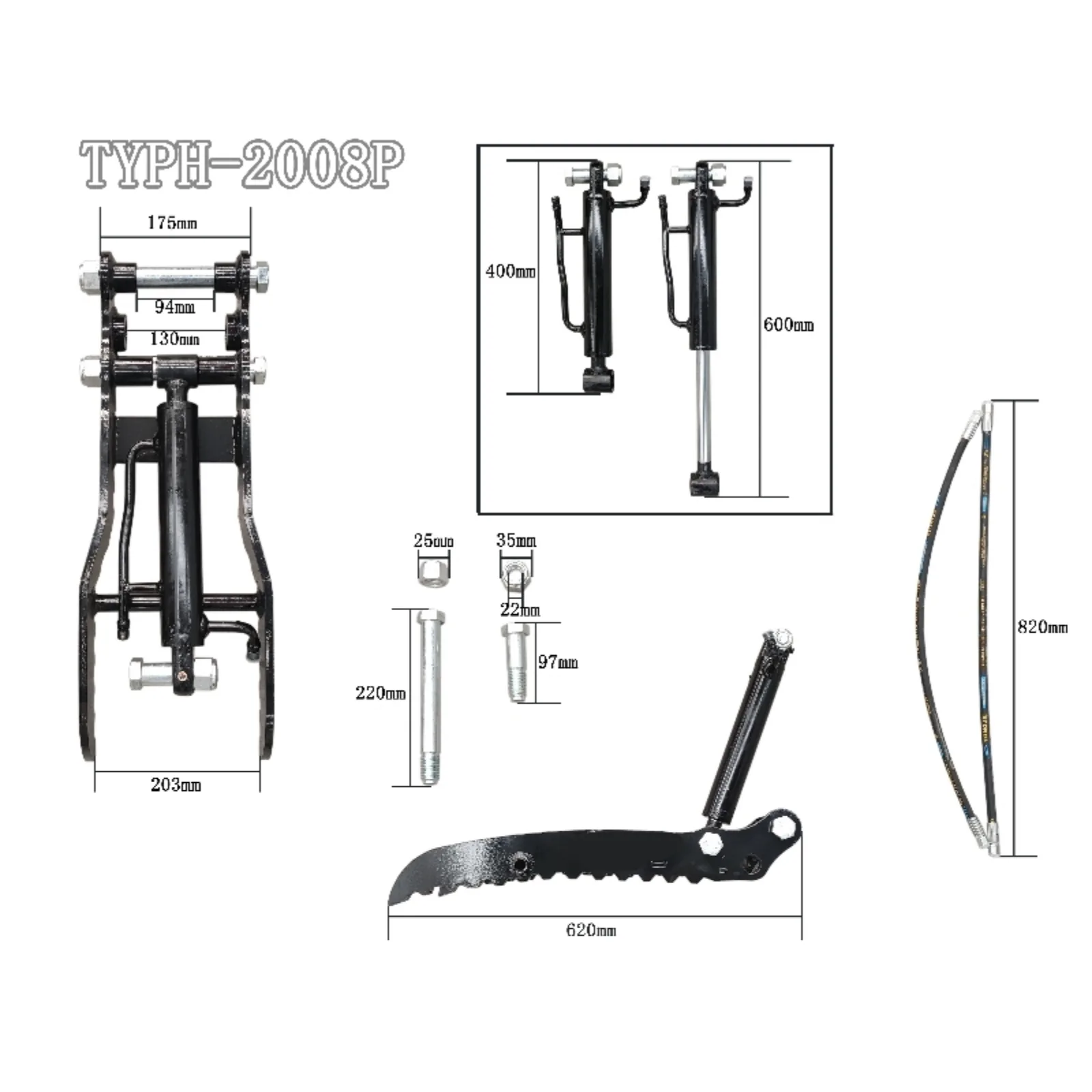 Budget Style Hydraulic Thumb Clip Attachment for Mini Excavators Digger Track Crawler from American Loader — image 2