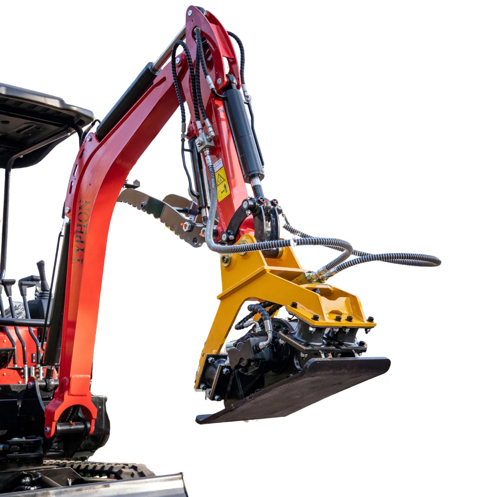 TYPHON Compatible Hydraulic Plate Compactor Attachment for Mini Excavators 1 Ton to 2 Ton from KONSTRUCTZ
