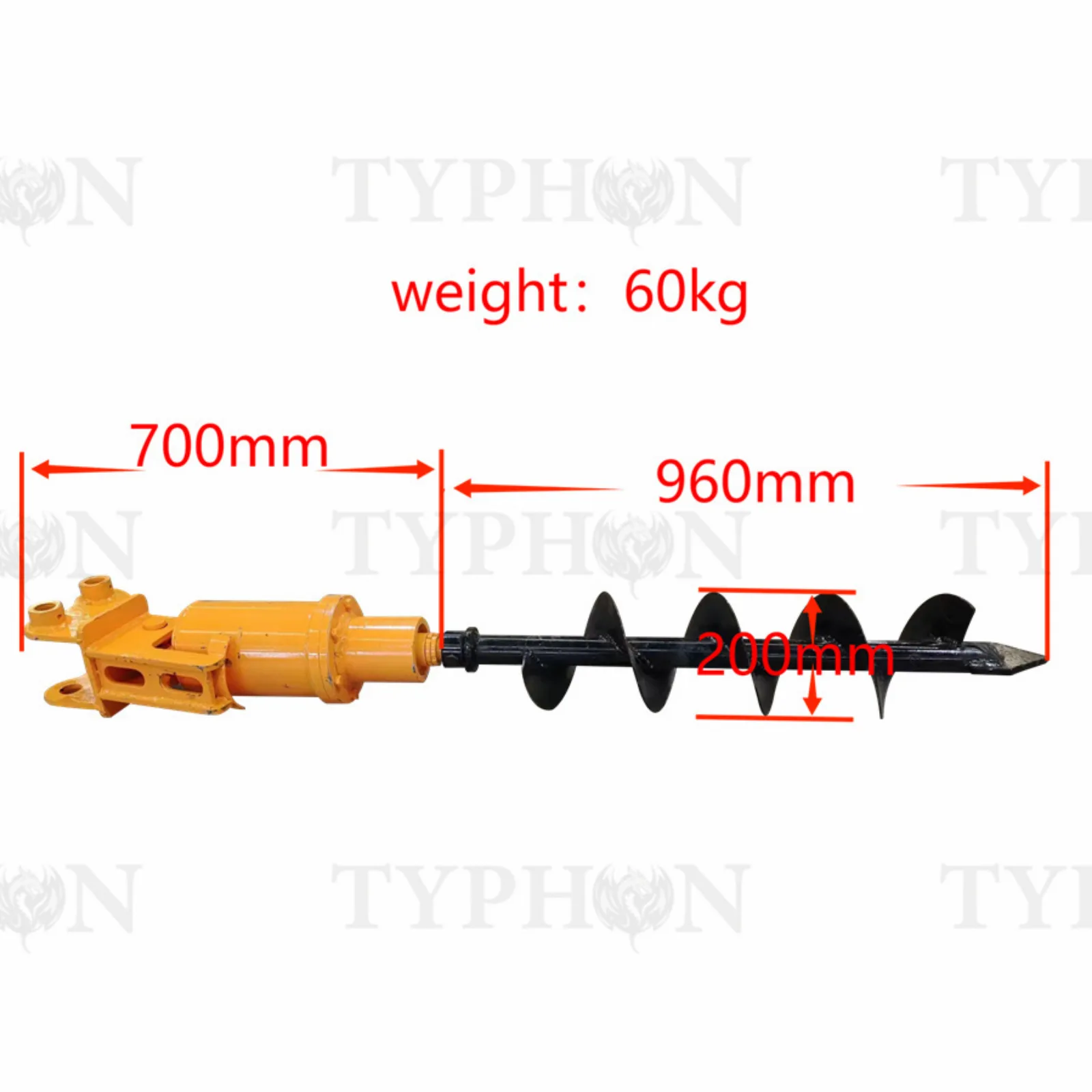 2.5 ton Excavator Attachment Hydraulic Earth Auger Post Hole Digger 8inch Diameter TERROR X2 PRO from American Loader — image 2
