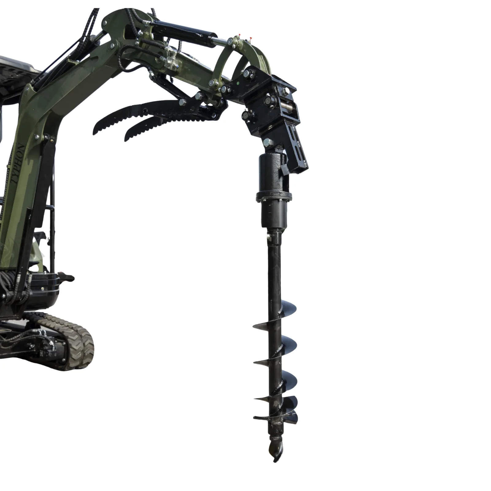 Auger Attachment 7.9in Auger Bit Earth Drilling USA for TERROR XXV and other 2.1-3 Ton Mini Excavators from KONSTRUCTZ
