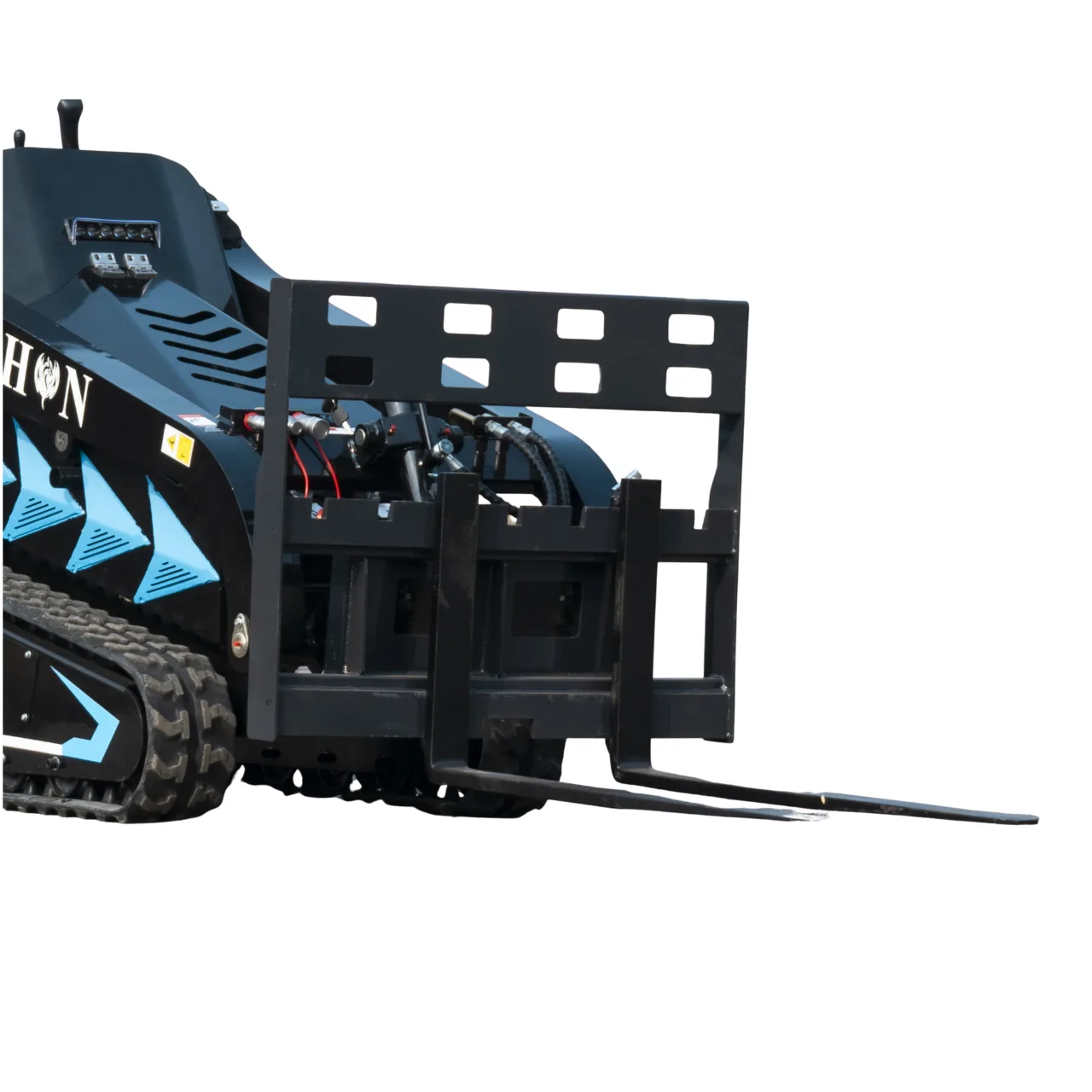 1000mm Pallet Fork & Hay Frame Attachment for TYPHON STOMP X1300 & STOMP 509 Mini Skid Steers from KONSTRUCTZ