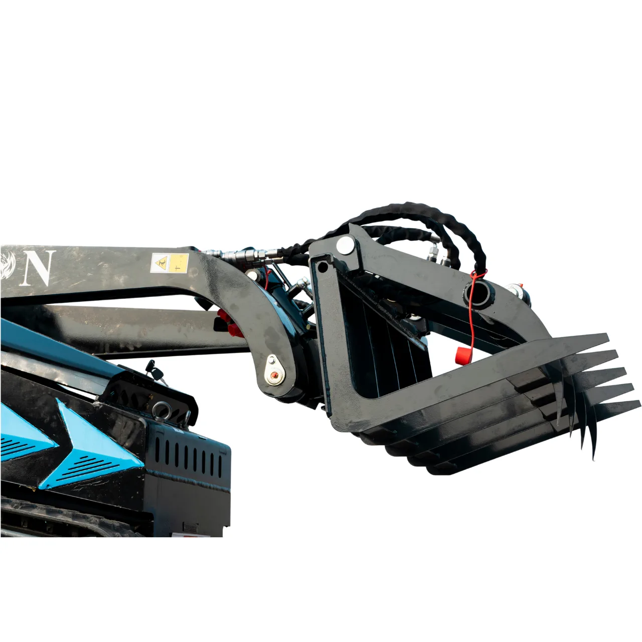 Hydraulic Wood Grabber Attachment Mini Skid Steer TYPHON STOMP X1300 & STOMP 509 from KONSTRUCTZ