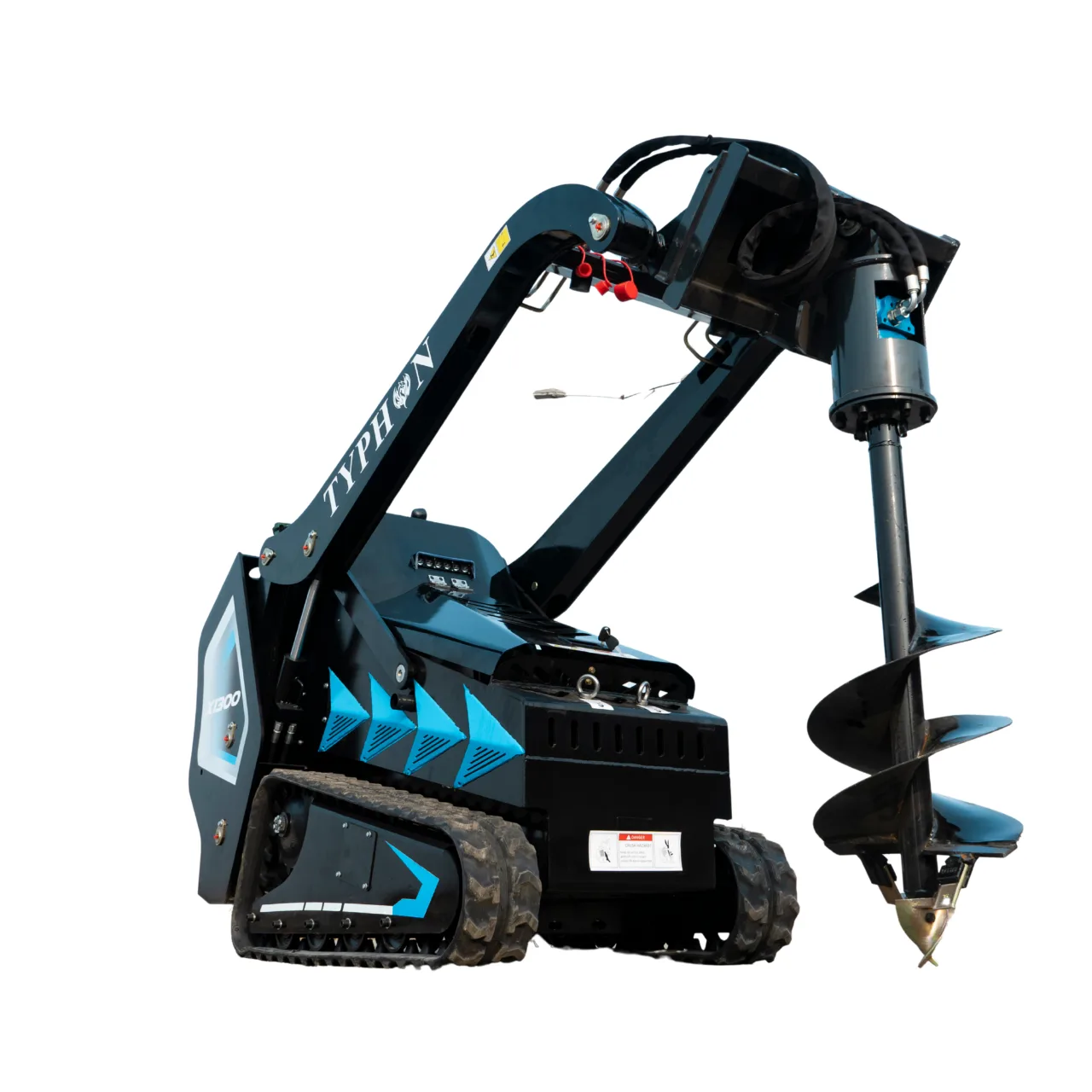 TYPHON STOMP X1300 & STOMP 509 Mini Skid Steer Auger Attachment 200mm Hydraulic from KONSTRUCTZ