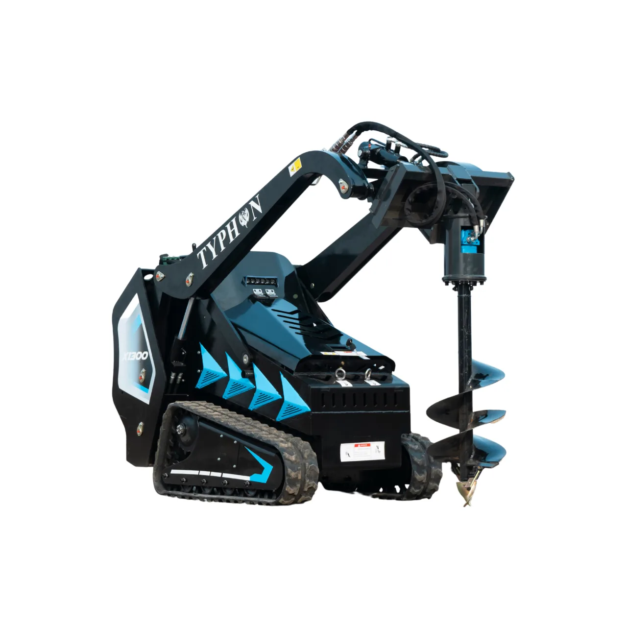 TYPHON STOMP X1300 & STOMP 509 Mini Skid Steer Auger Attachment 200mm Hydraulic from American Loader — image 2