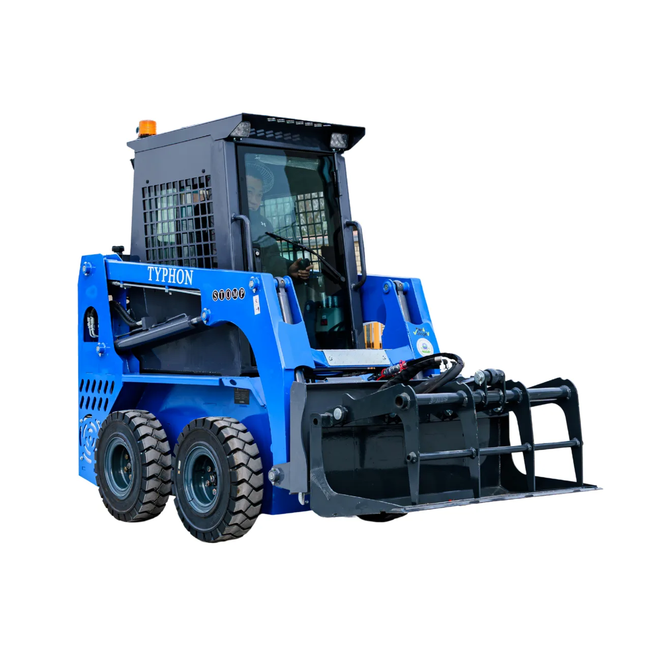 Heavy-Duty Solid Bottom Grapple Bucket for TYPHON STOMP X1300 & STOMP 509 Mini Skid Steers from American Loader — image 2