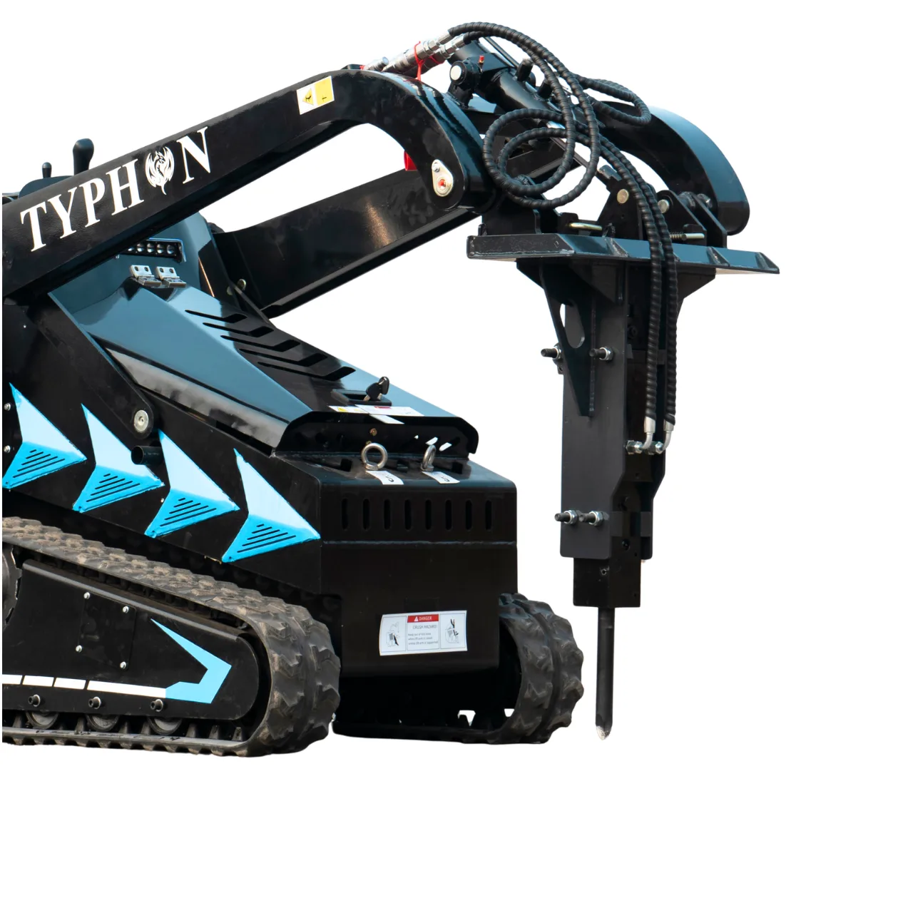 Hydraulic Rock & Concrete Breaker Hammer for TYPHON STOMP X1300 & STOMP 509 Mini Skid Steer Loader from KONSTRUCTZ