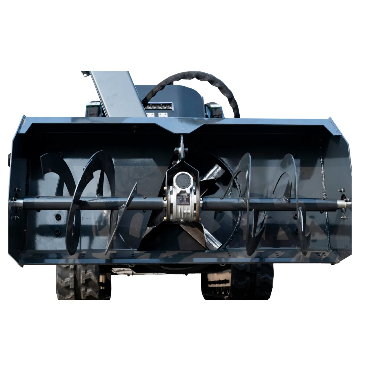 1100mm Hydraulic Snow Blower Attachment for TYPHON STOMP X1300 & STOMP 509 Mini Skid Steers from KONSTRUCTZ