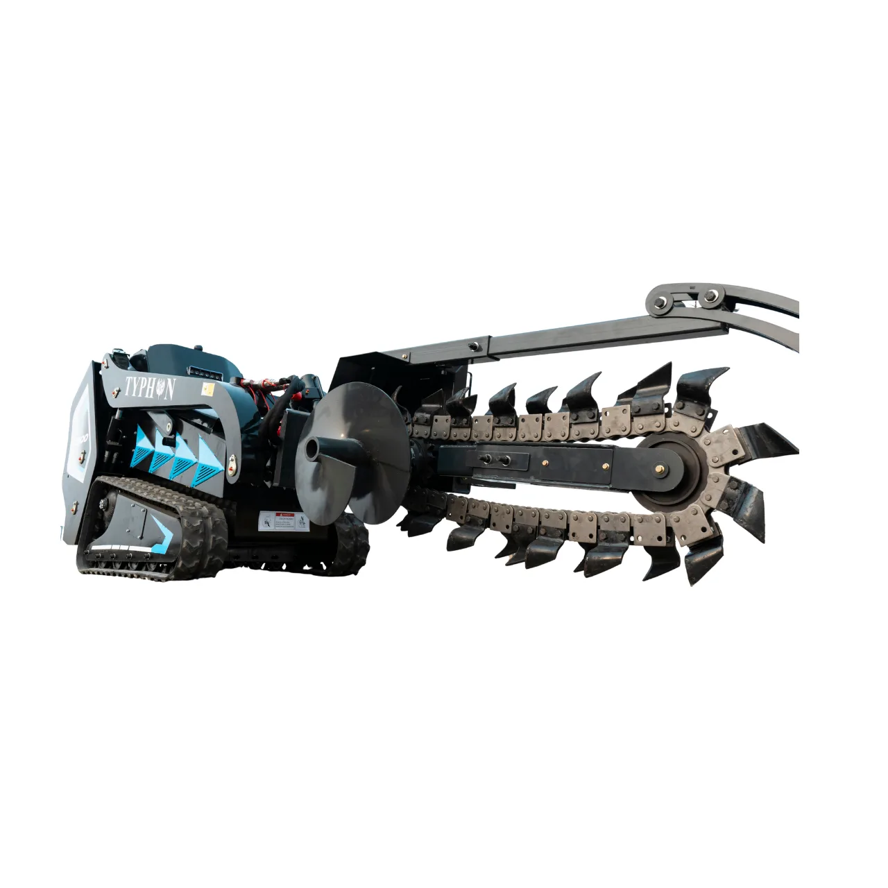 800mm Hydraulic Chain Trencher Attachment for TYPHON STOMP X1300 & STOMP 509 Mini Skid Steers from American Loader — image 4