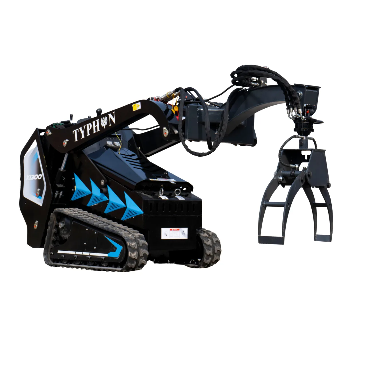 360° Hydraulic Rotary Wood Grabber for TYPHON STOMP X1300 & STOMP 509 Mini Skid Steers from American Loader — image 2