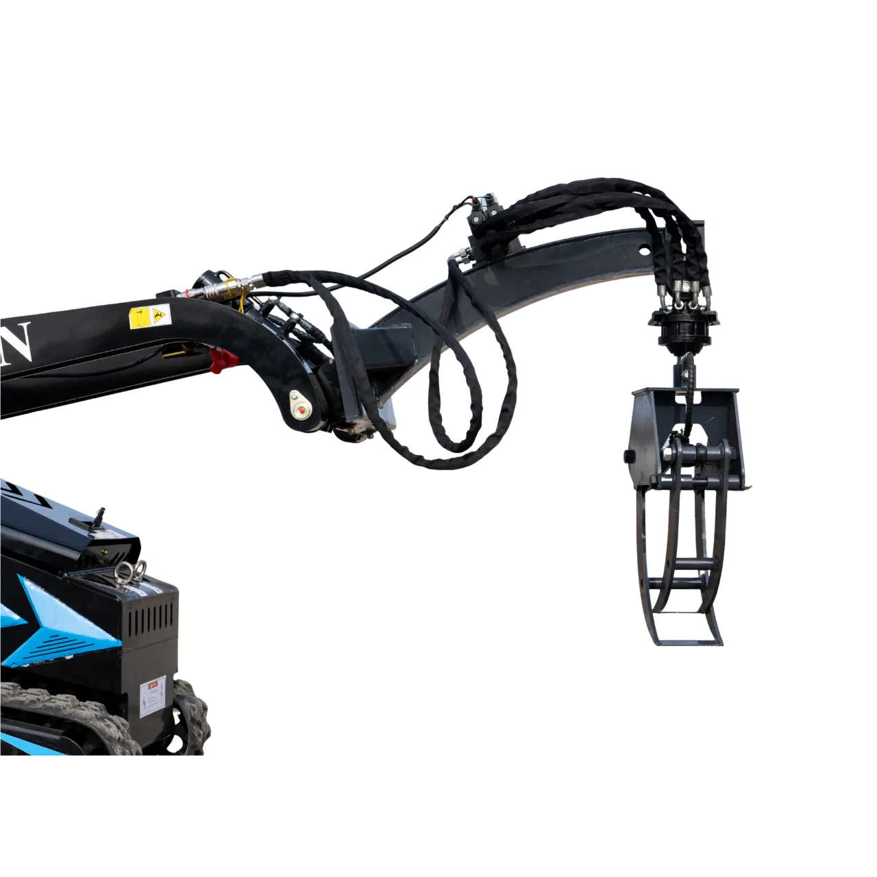 360° Hydraulic Rotary Wood Grabber for TYPHON STOMP X1300 & STOMP 509 Mini Skid Steers from American Loader — image 3