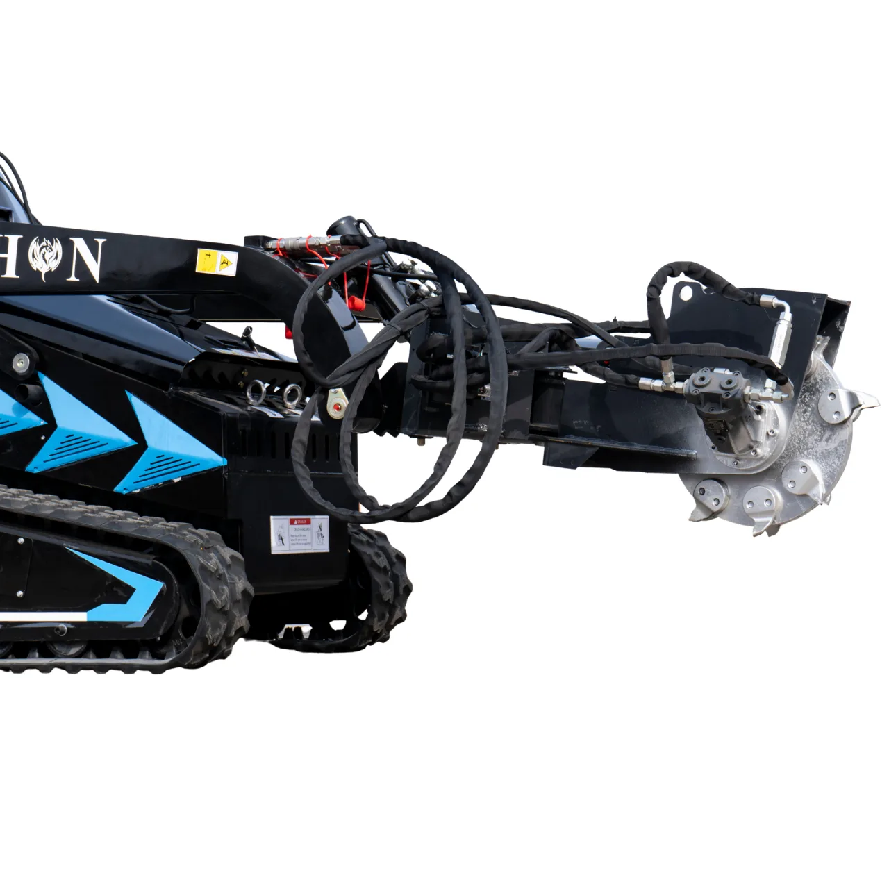 Hydraulic Swing Stump Grinder Attachment for TYPHON STOMP X1300 & STOMP 509 Mini Skid Steers from American Loader — image 2