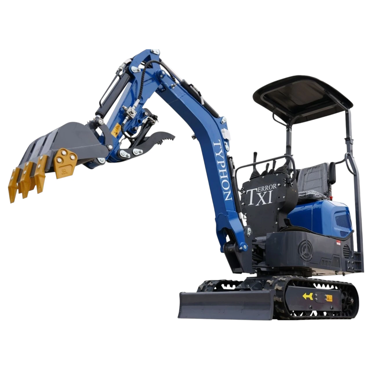 TYPHON TERROR XI STORM Mini Excavator – 1.1 Ton Trench Digger with Boom Swing, Hydraulic Thumb Clip, Bucket USA from KONSTRUCTZ
