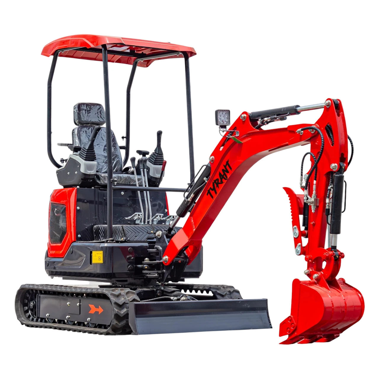 3800lbs TYRANT 17 Diesel Mini Excavator Kubota D902 Engine Side Swing w 12 attachments from KONSTRUCTZ