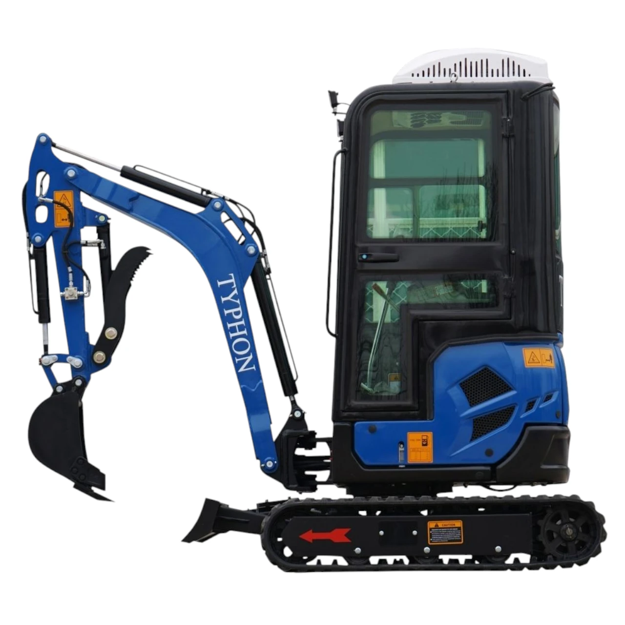 2025 4,000 lb TYPHON TERROR XVII Cabin Mini Excavator Rubber Track with Kubota D902 Diesel Engine USA from KONSTRUCTZ