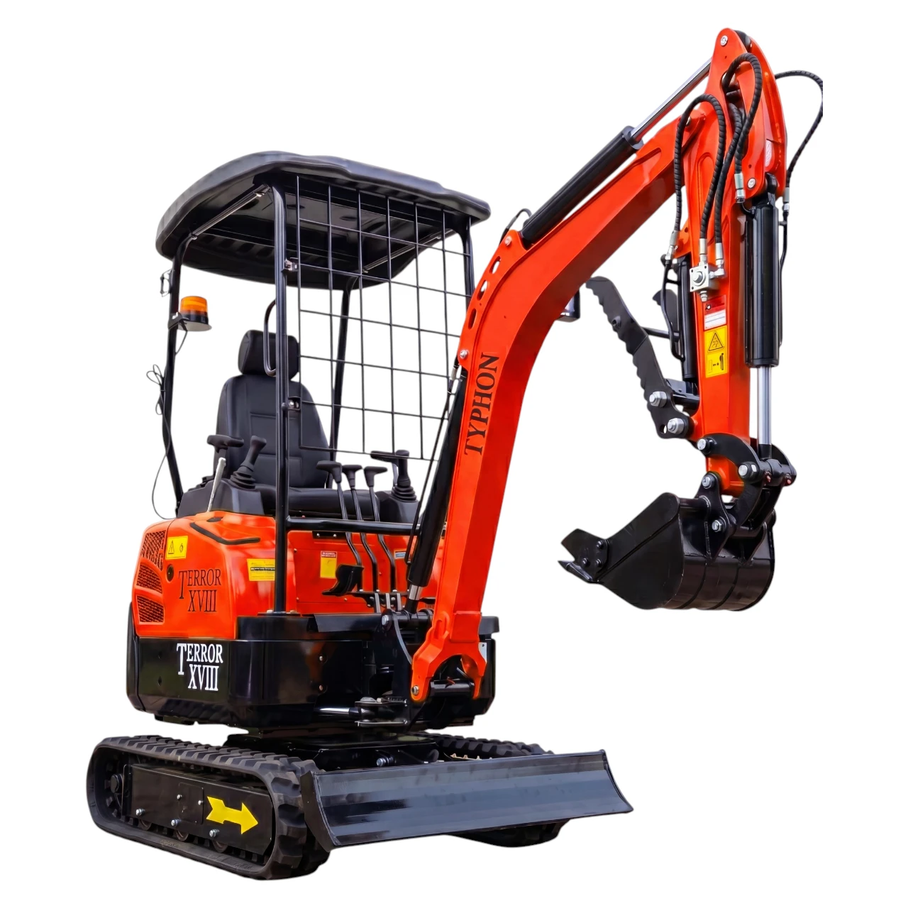 New 4,000 lb TYPHON Lux Mini Excavator Rubber Track with Kubota Diesel Engine USA from KONSTRUCTZ