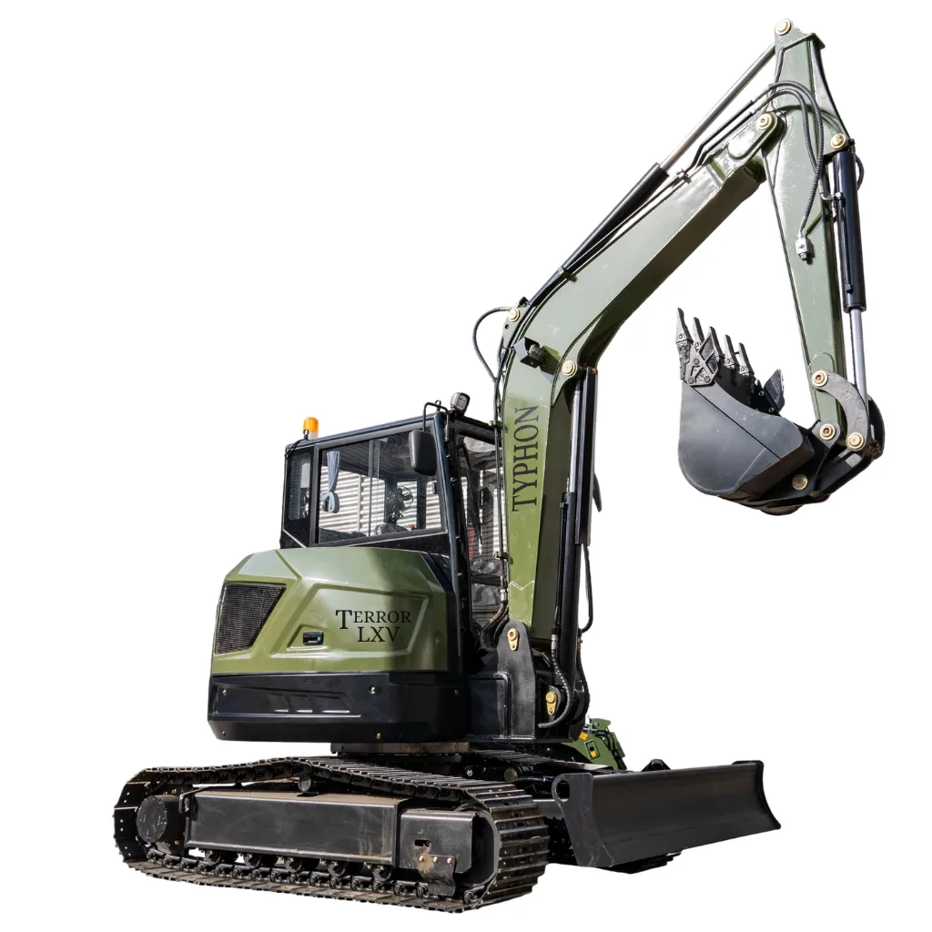 TYPHON TERROR LXV 6.6 Ton Excavator Kubota V2607 56.9HP AC/Heater Cabin Boom Swing from KONSTRUCTZ
