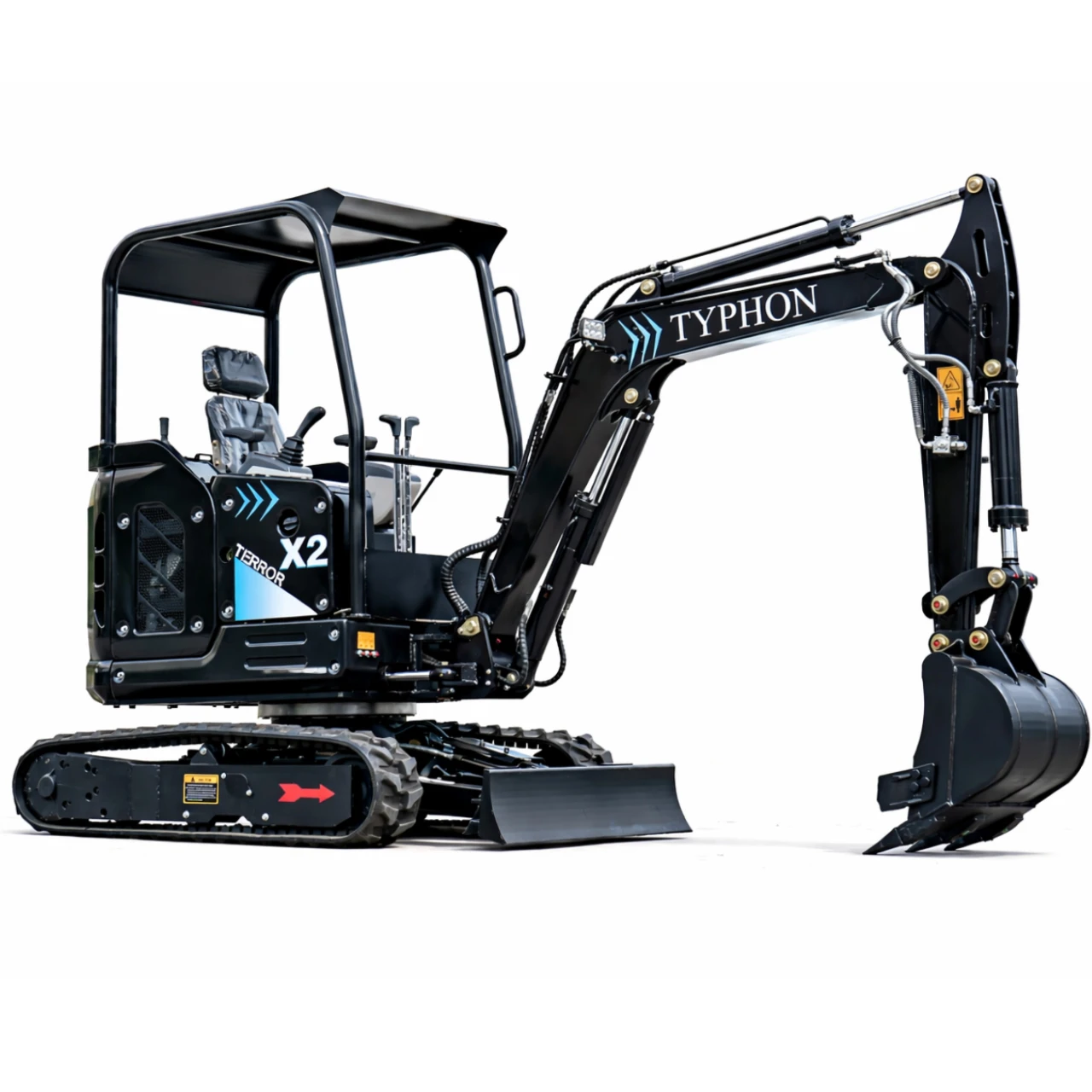 TYPHON TERROR X2 Max Canopy Mini Excavator Powerful 2.5 Ton Compact Machine with Yanmar Engine Advanced Hydraulic System from KONSTRUCTZ