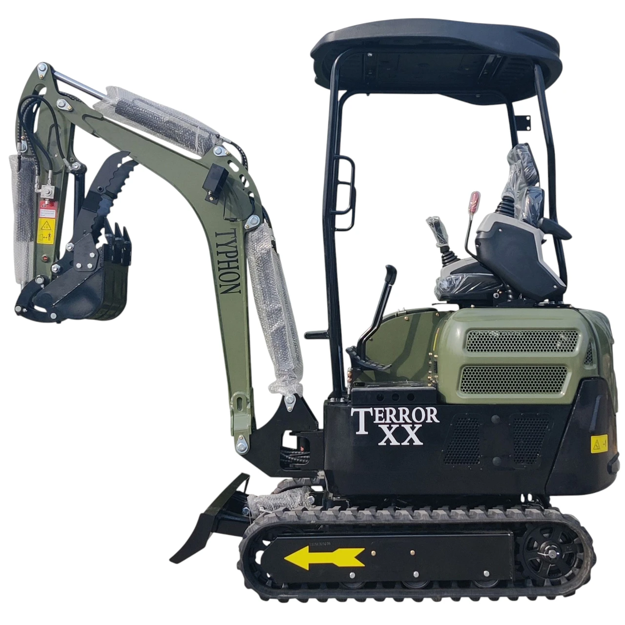 2025 4,000 lb TYPHON TERROR XX Mini Excavator Rubber Track with Kubota D902 Diesel Engine USA from KONSTRUCTZ