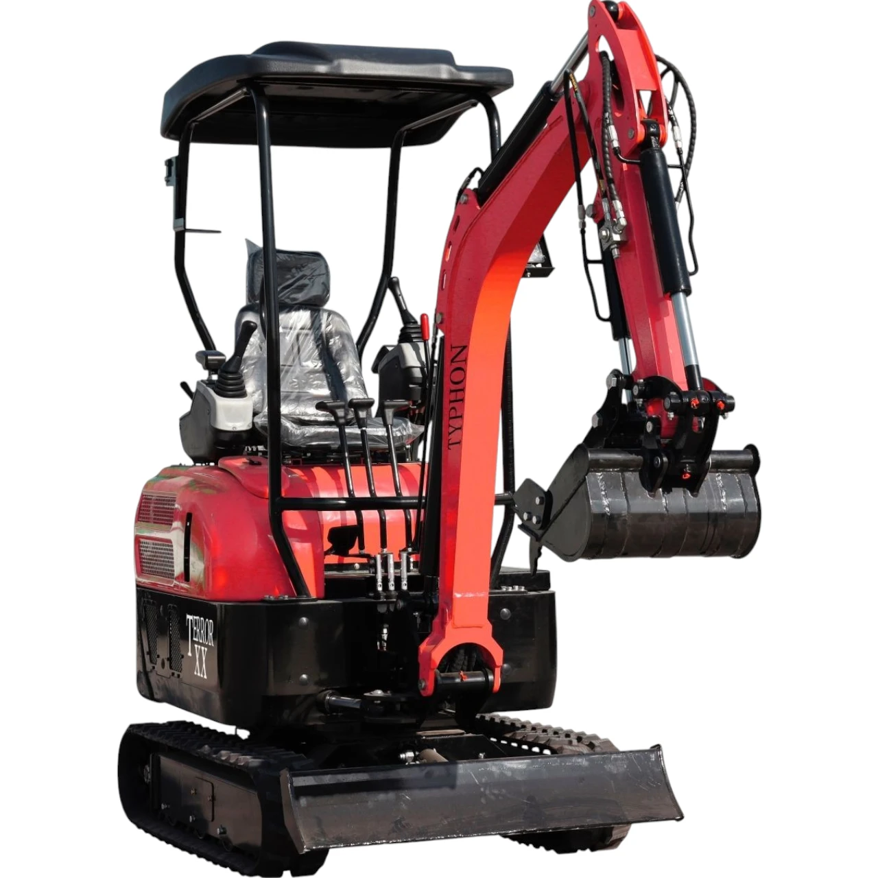 2025 4,000 lb TYPHON TERROR XX Mini Excavator Rubber Track with Kubota D902 Diesel Engine USA from KONSTRUCTZ