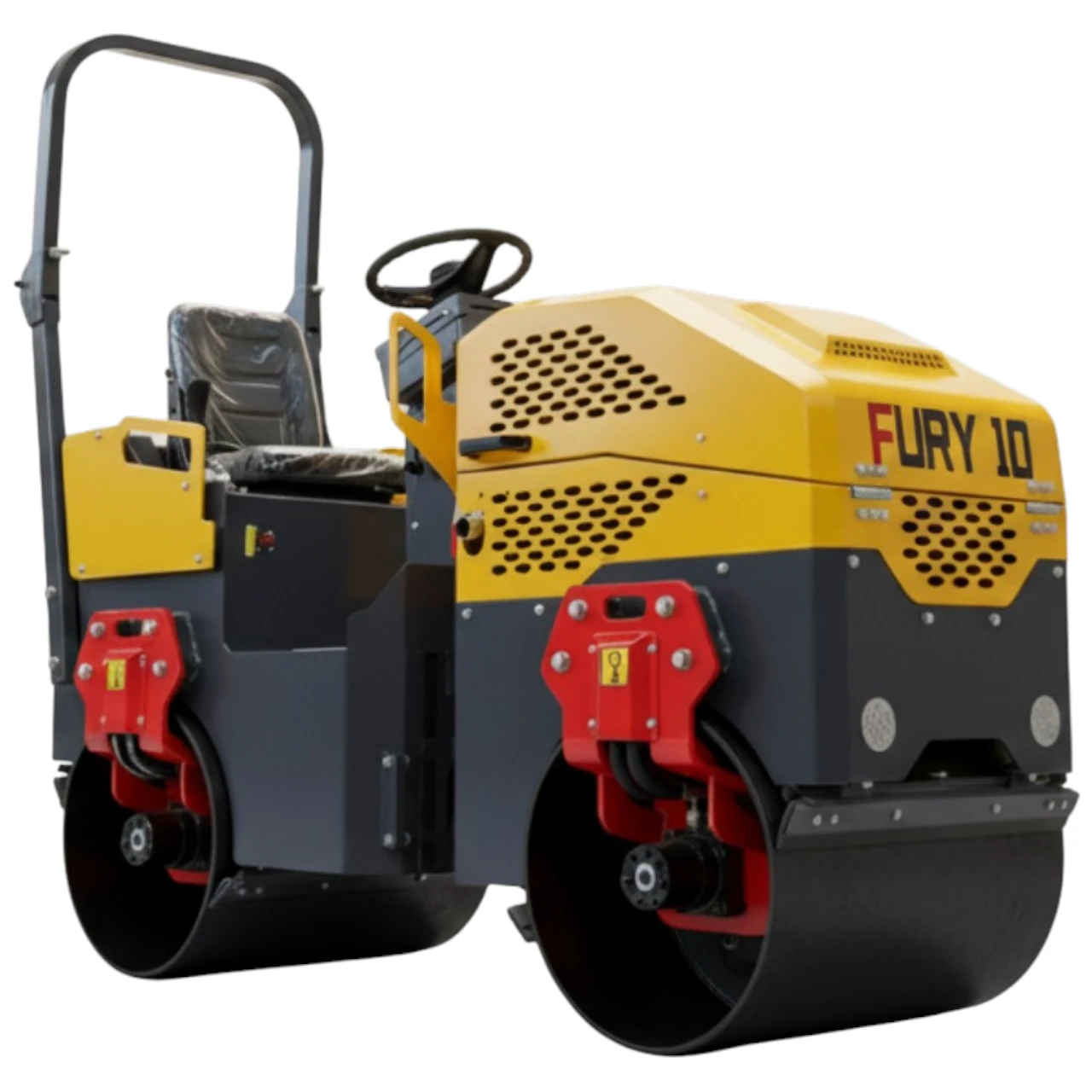 TYPHON Fury 10 Mini Road Roller 1Ton Hydraulic oil B&S 13.5hp gas USA air-cooled from KONSTRUCTZ