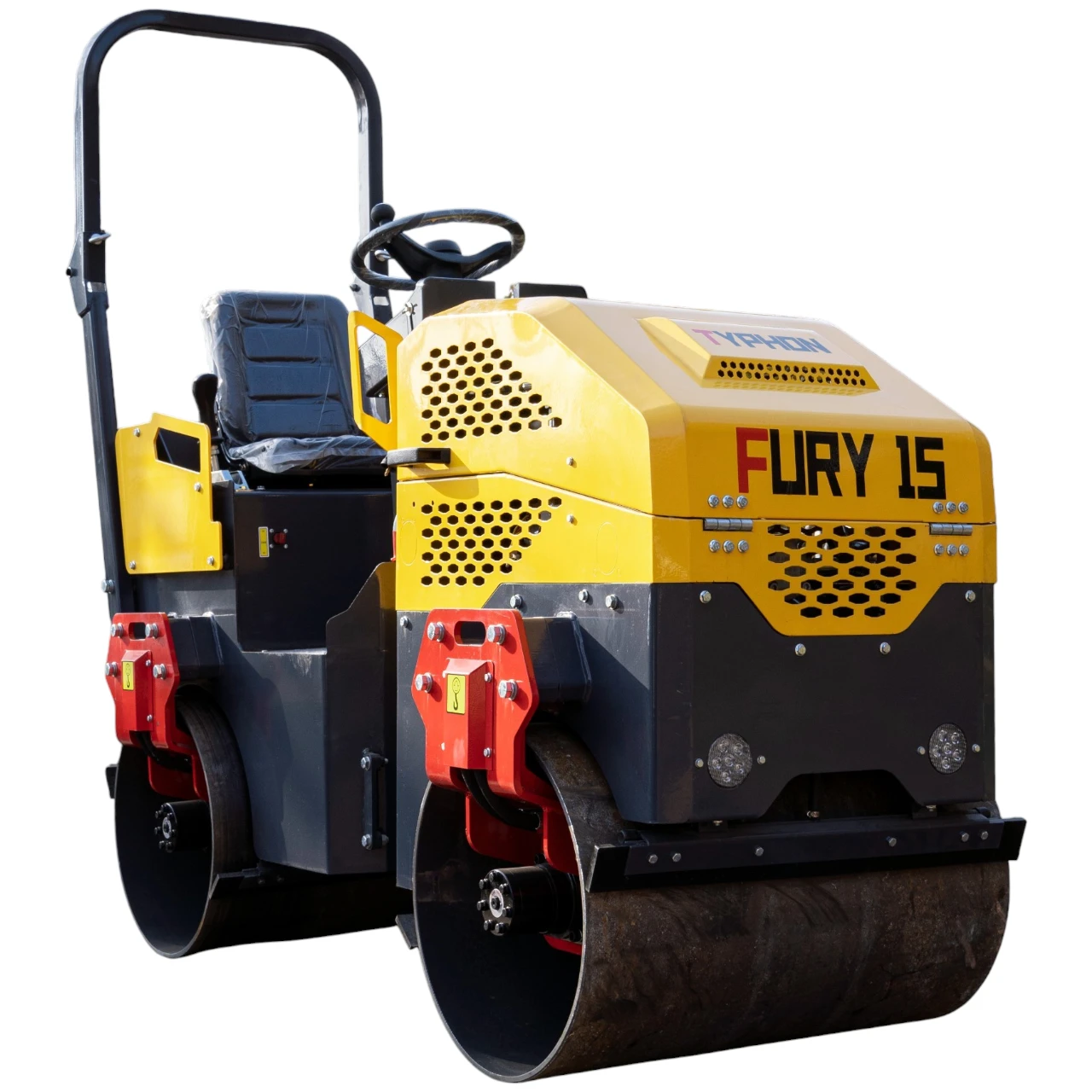 TYPHON FURY 15 Mini Road Roller 1.5Ton 13.5 hp B&S Gas Engine Hydraulic Steering from KONSTRUCTZ