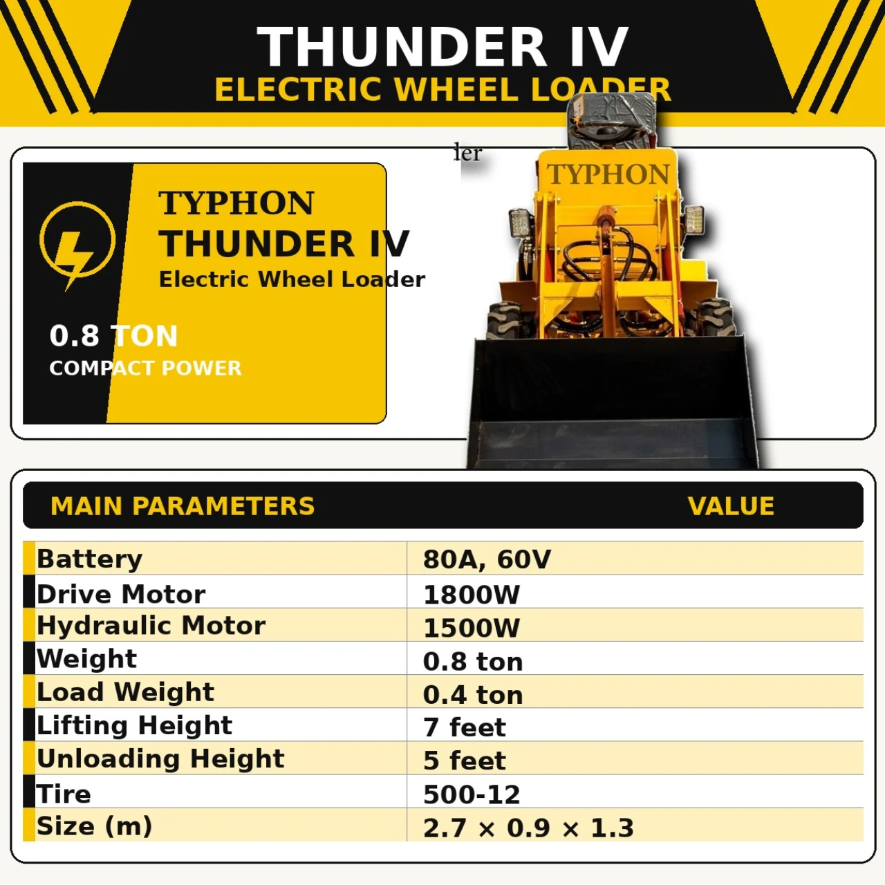 TYPHON Thunder IV Electric Wheel Loader USA from American Loader — image 2