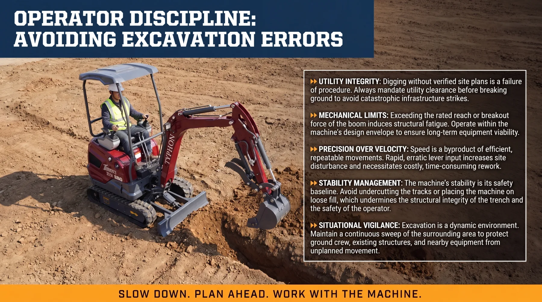 Beginner excavator digging mistakes guide