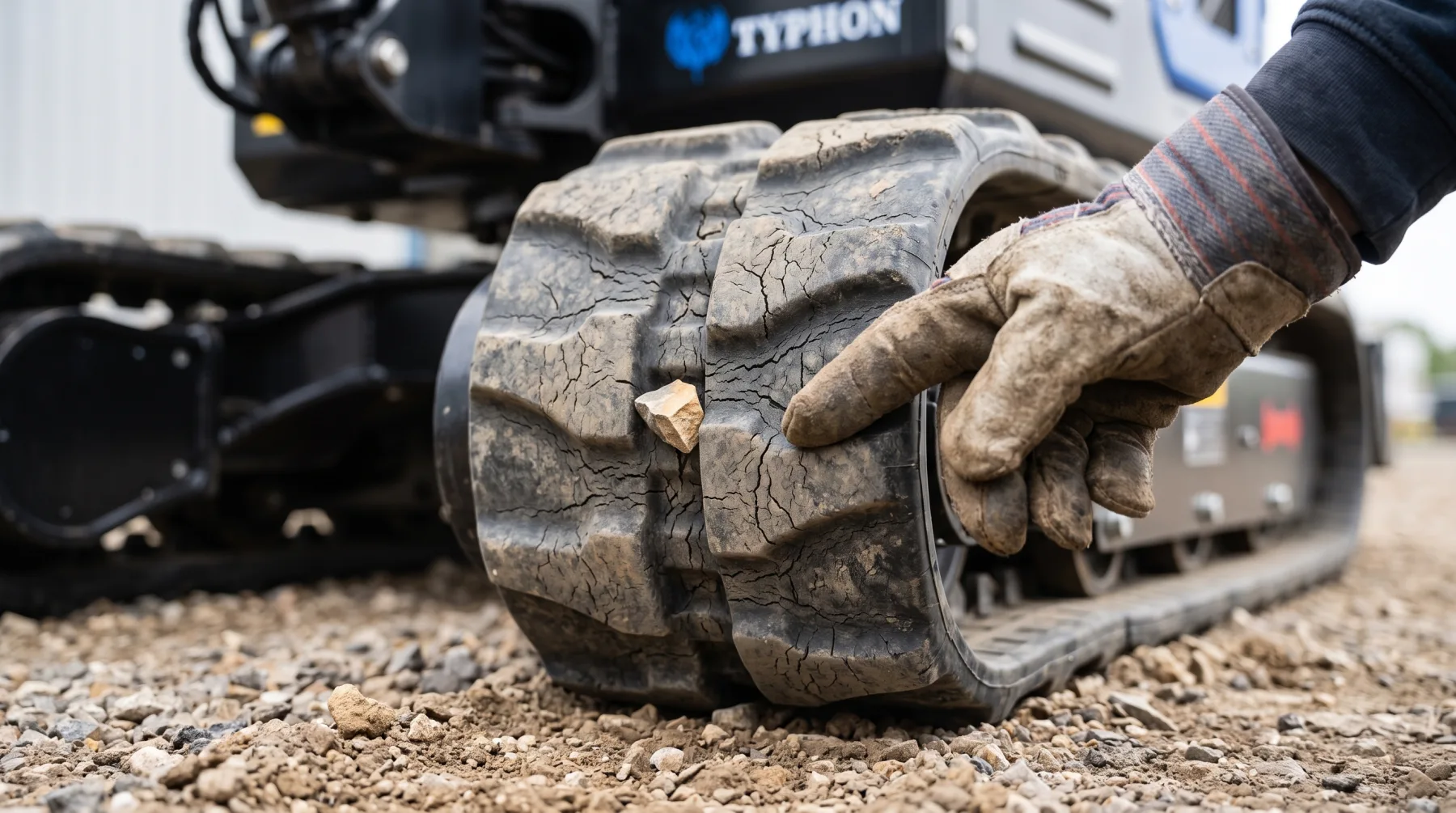 Checking and adjusting mini excavator track tension