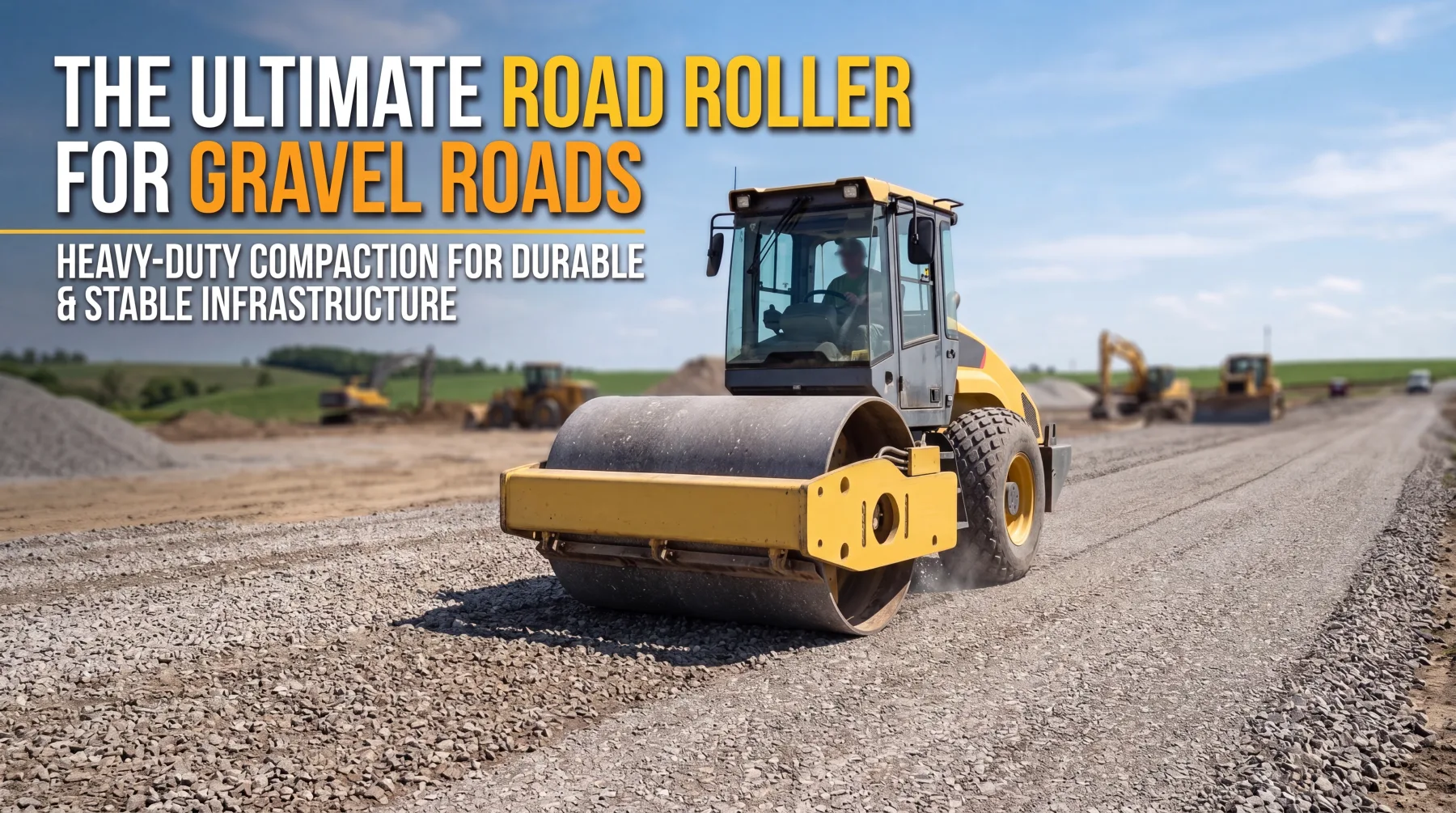 Road roller for gravel roads