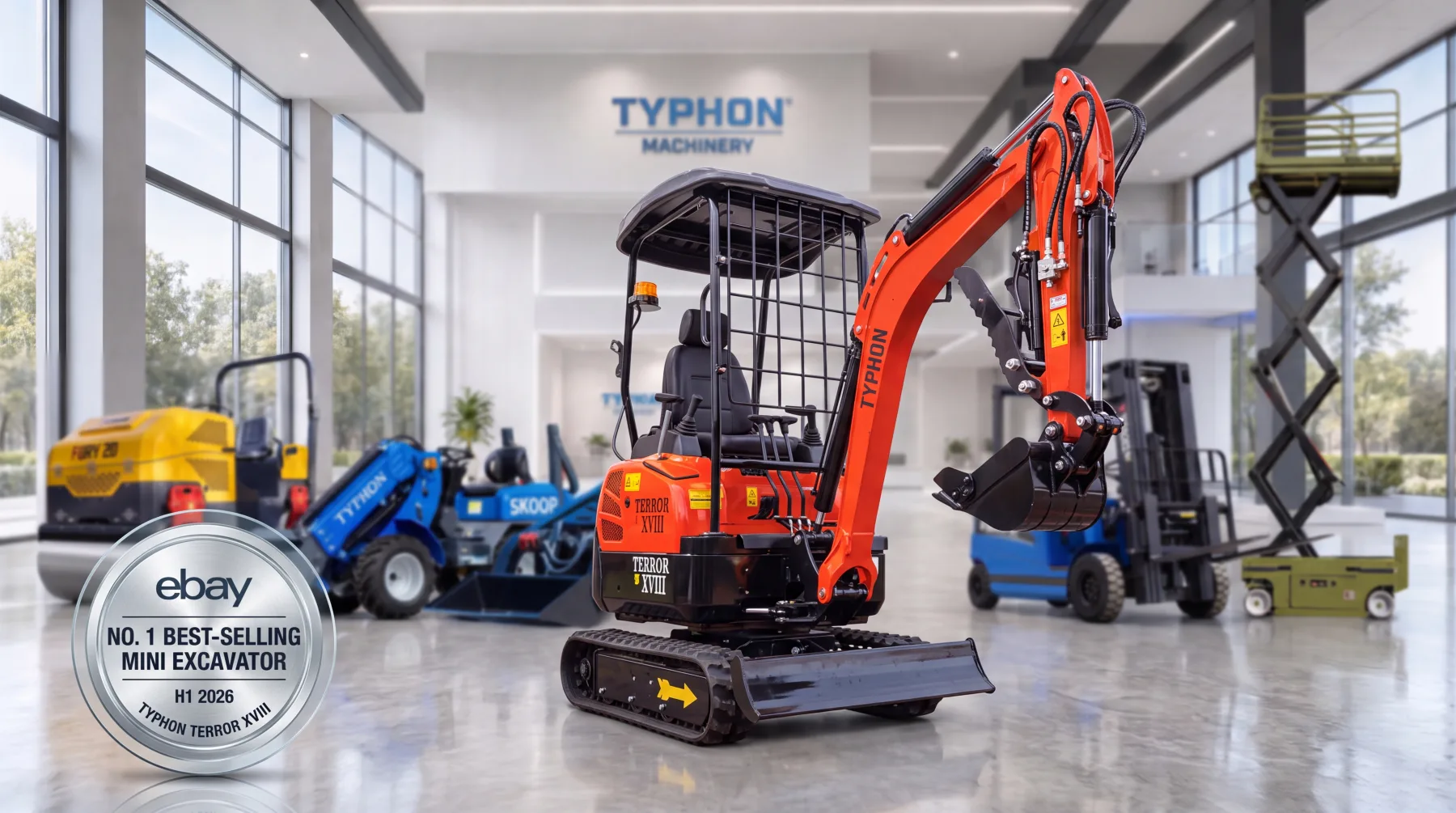 TYPHON TERROR XVIII best-selling mini excavator in 2026