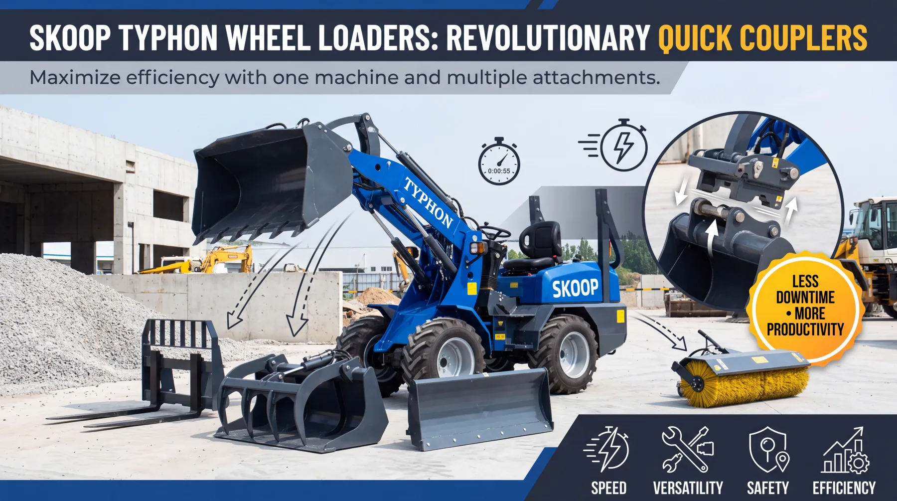 How Quick Couplers Improve Wheel Loader Productivity