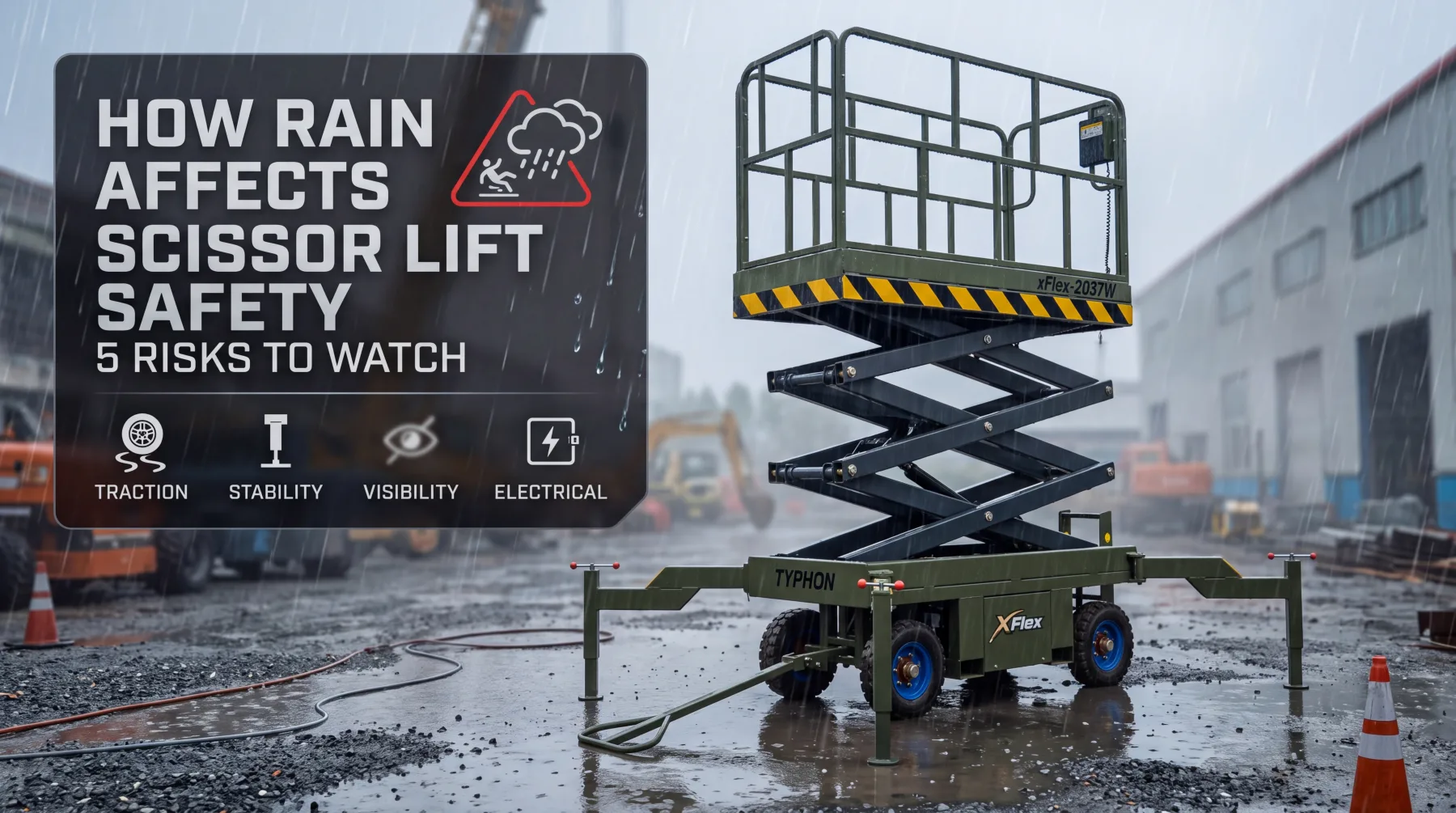 How Rain Affects Scissor Lift Safety & Performance