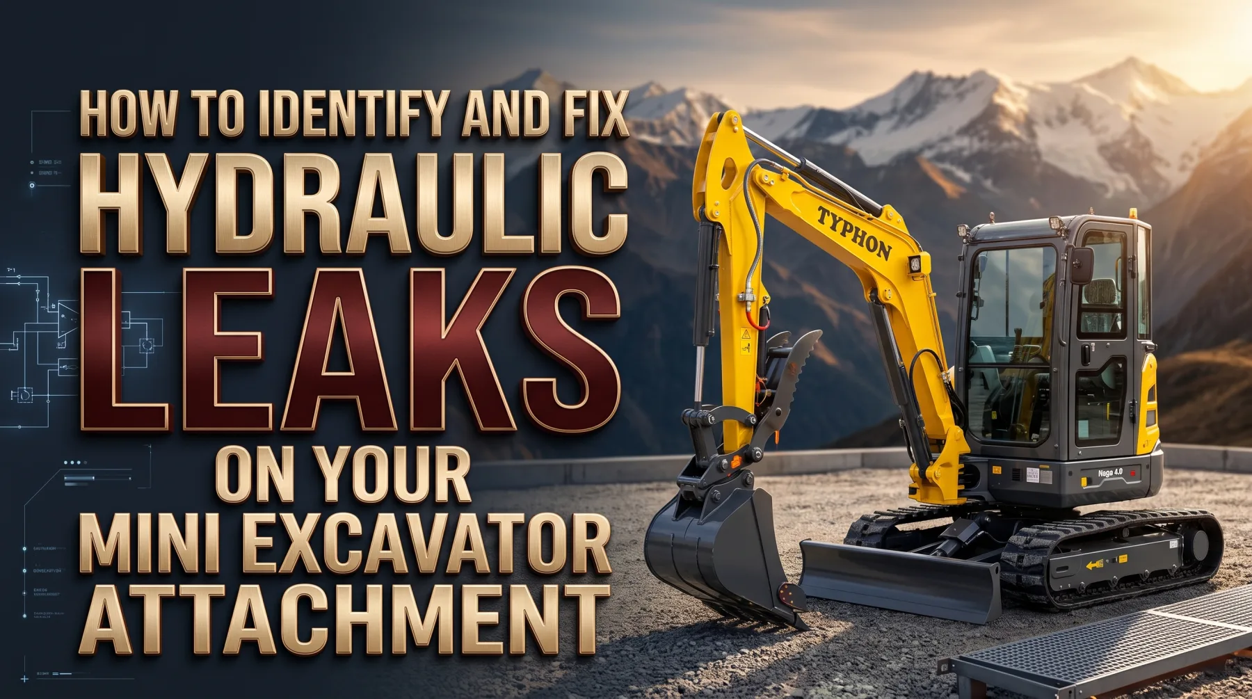 How to Identify and Fix Hydraulic Leaks on Your Mini Excavator Attachment