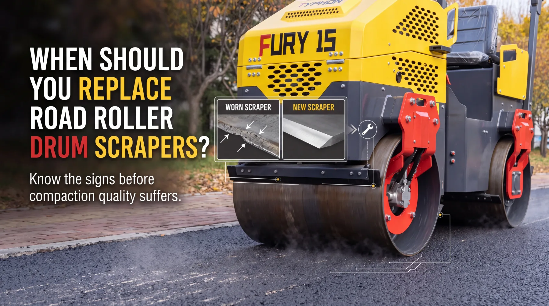 When Should You Replace Road Roller Drum Scrapers?