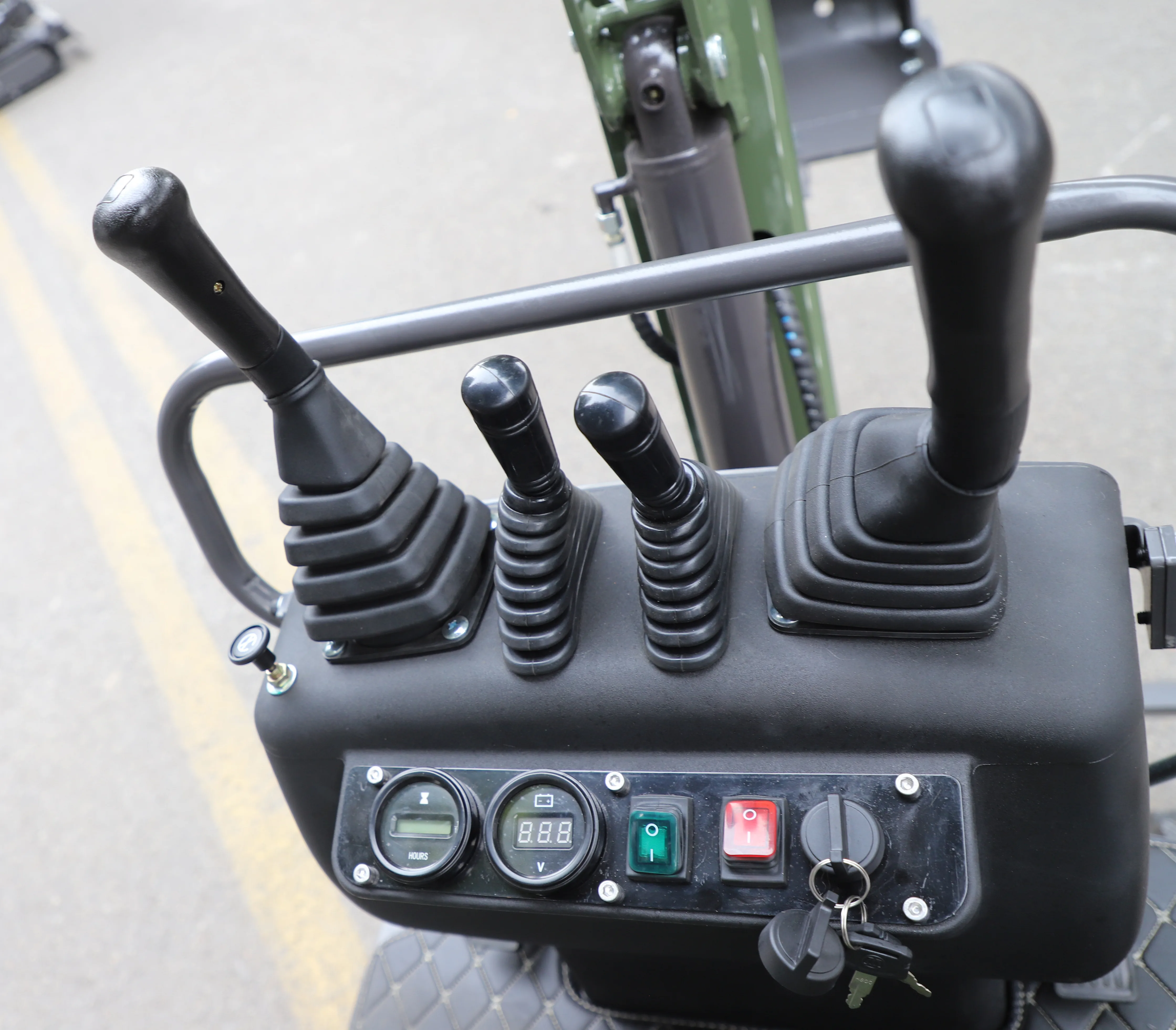 TYPHON TERROR XI STORM mini excavator operator control area