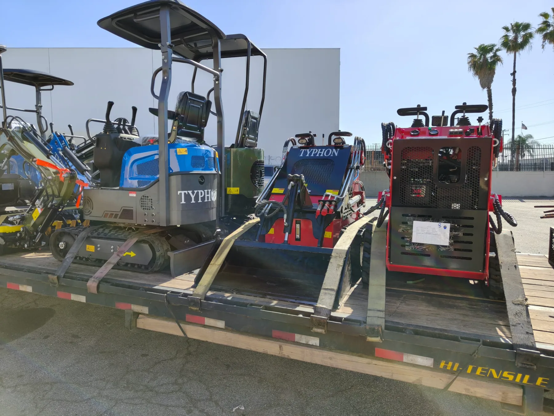Technicians walking through machinery rows during inventory audit