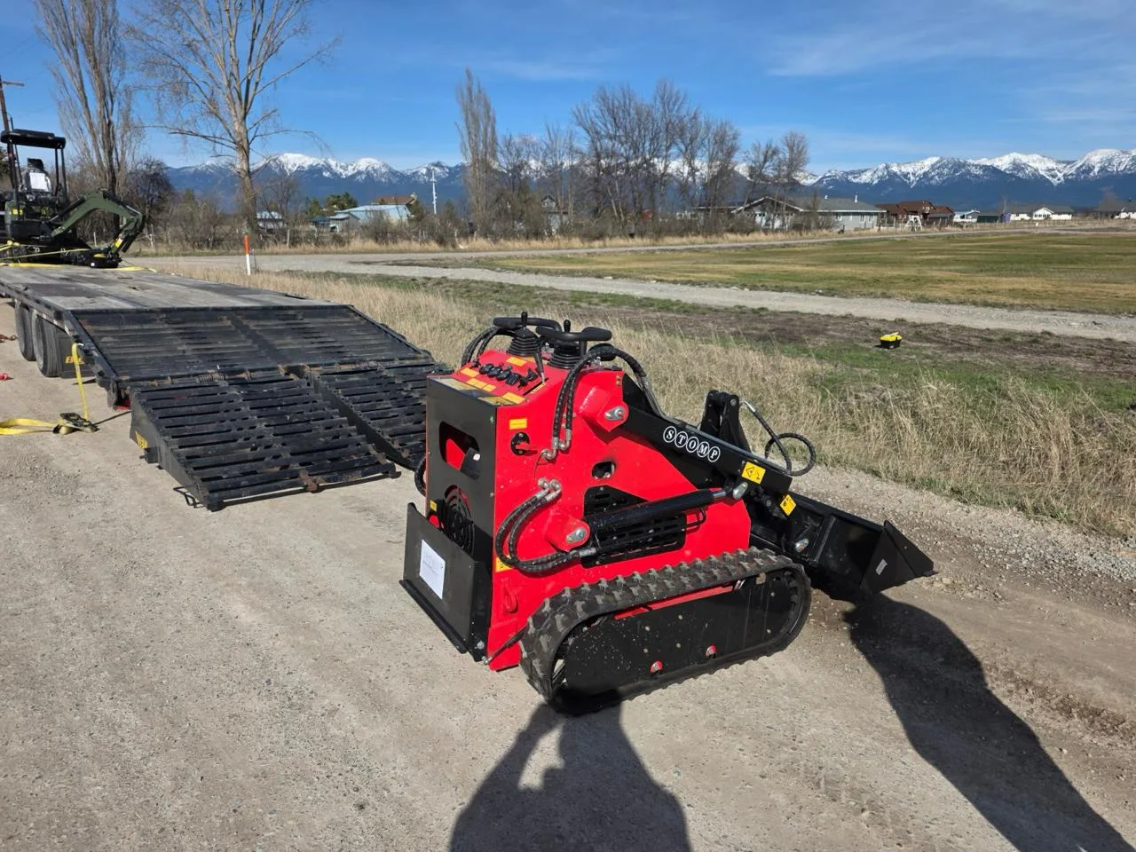 Overview of outdoor equipment storage and staging pad