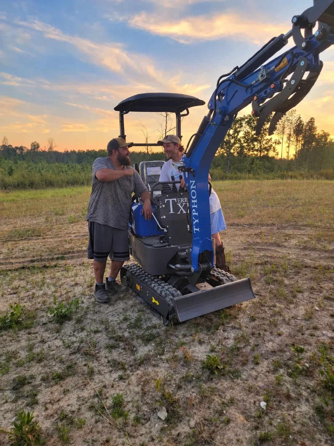 TERROR XI STORM excavator jobsite photography