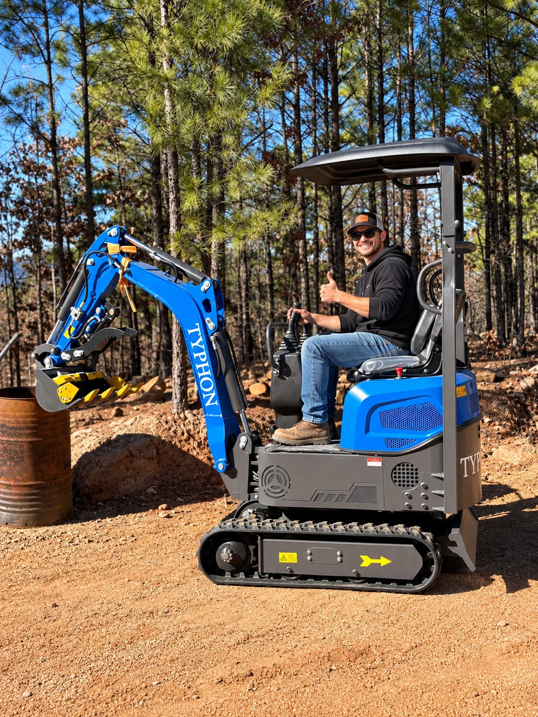 TERROR XI STORM real-world mini excavator view
