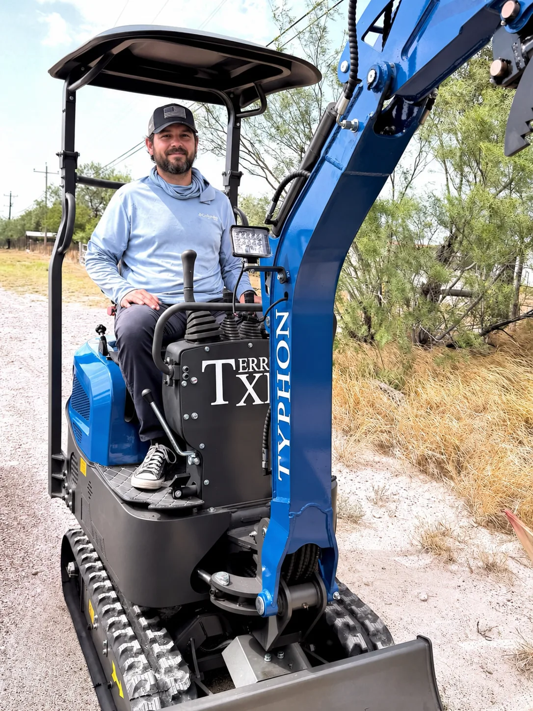 TERROR XI STORM mini excavator at real work location