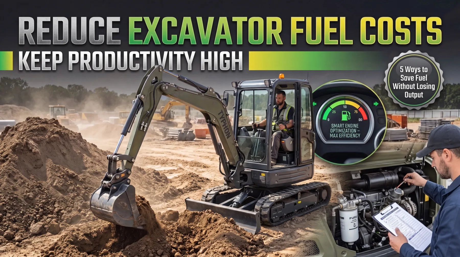 How to Reduce Excavator Fuel Consumption Without Losing Productivity