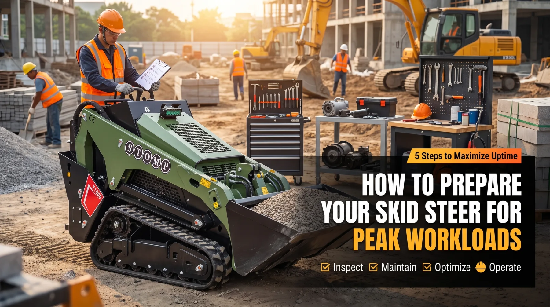 Skid steer prepared for peak workloads