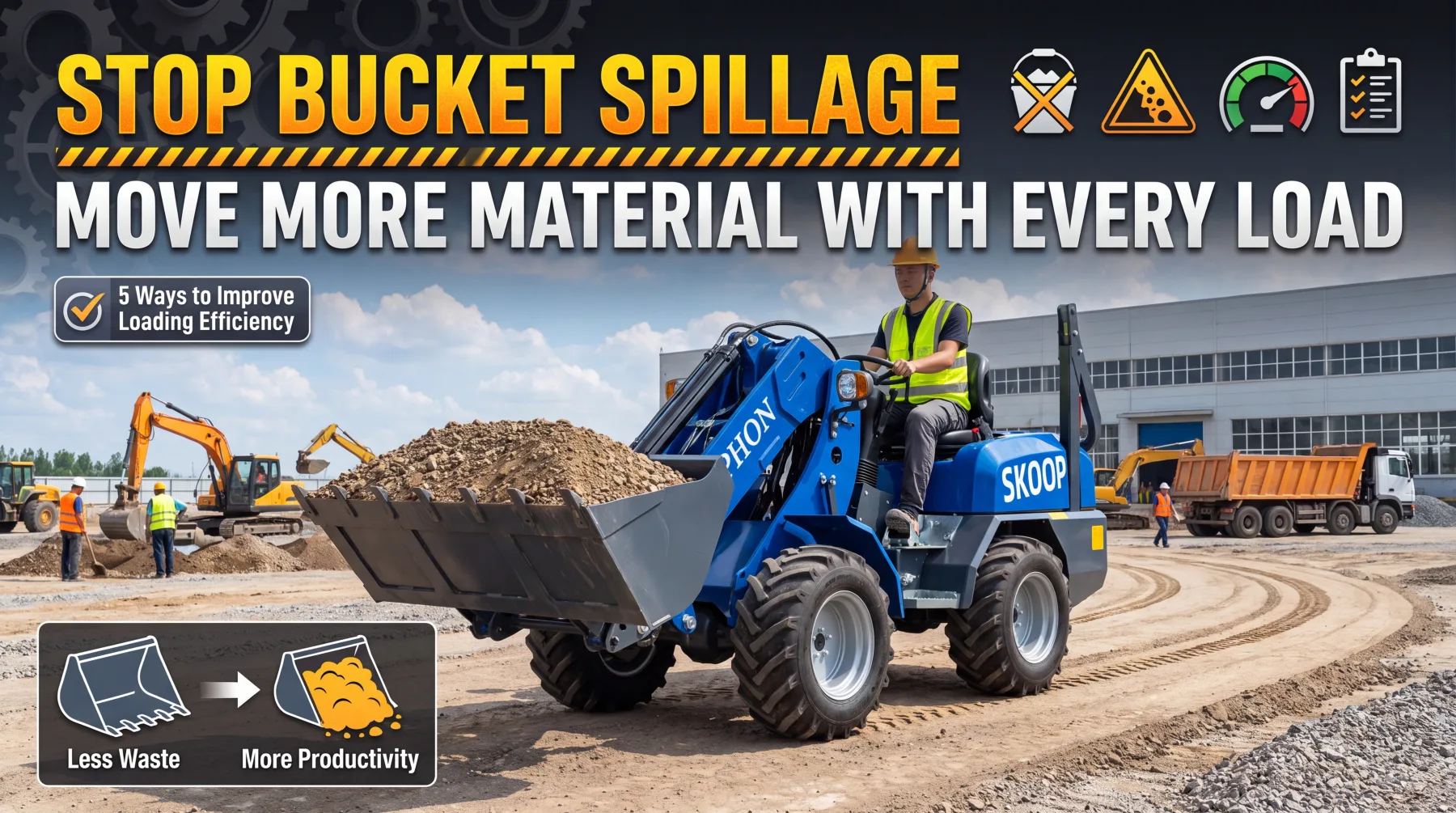 How to Reduce Your Wheel Loader Bucket Spillage During Material Transport